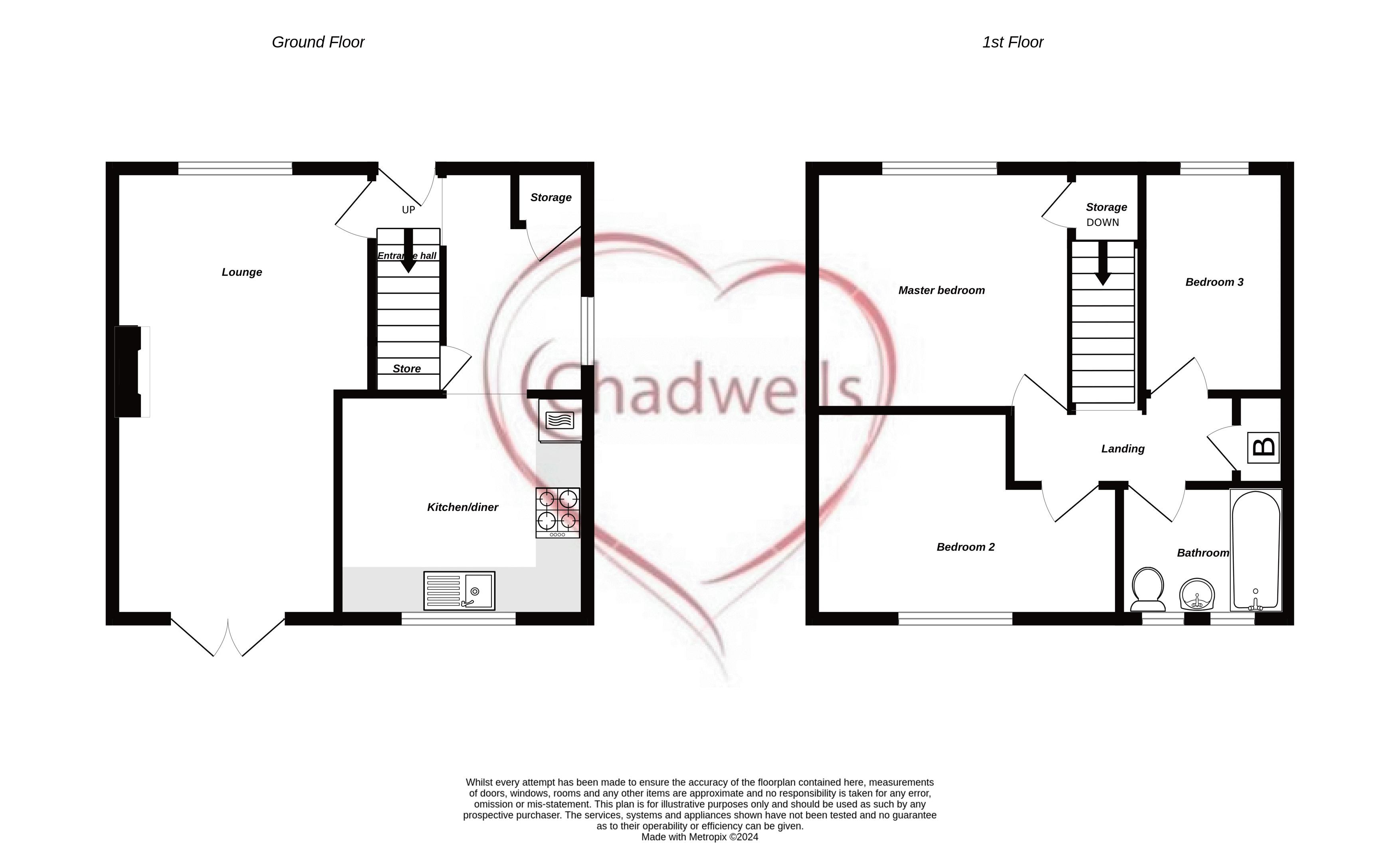 3 bed house for sale in Dove Croft, Ollerton, NG22 - Property Floorplan