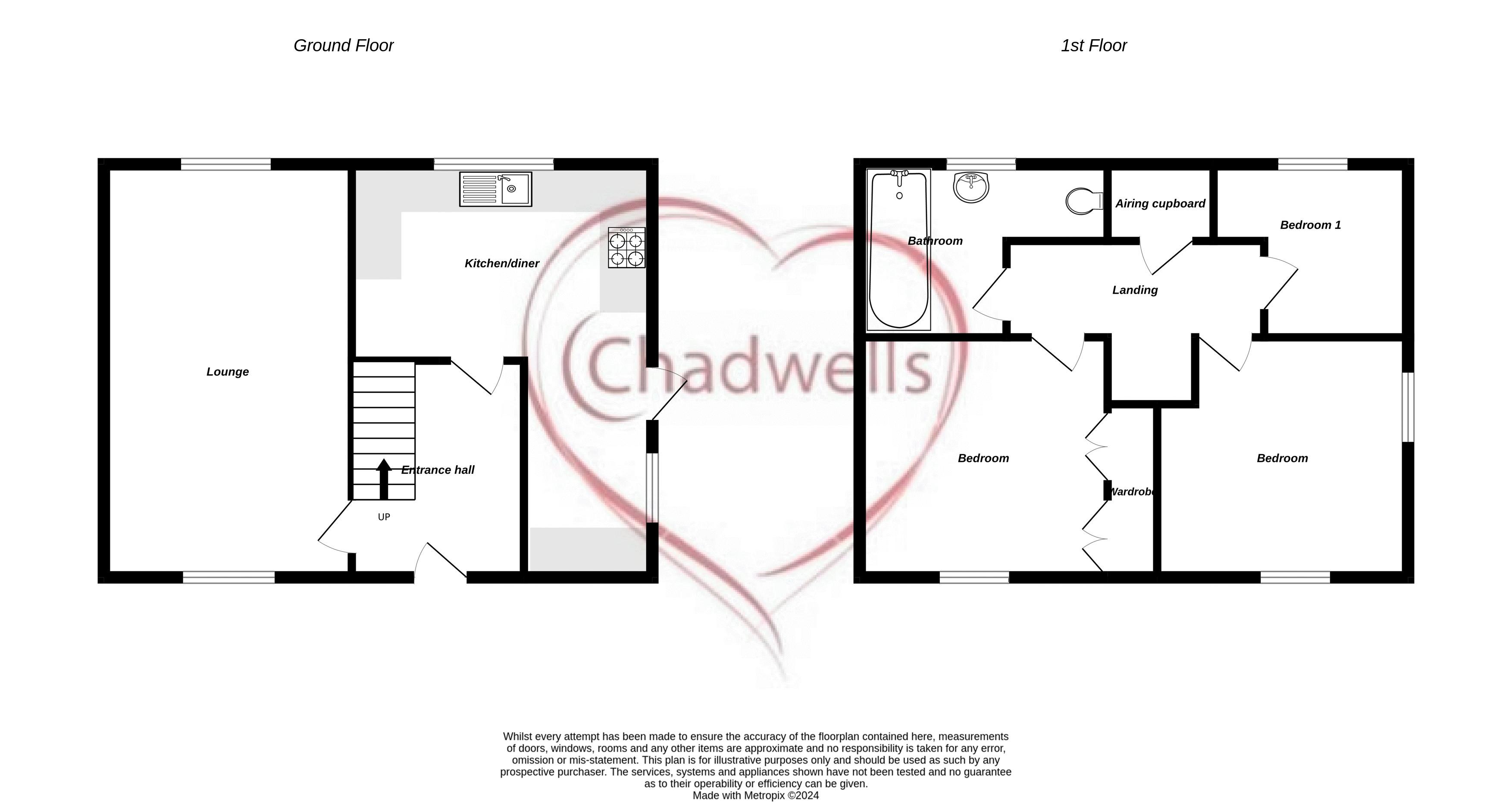 3 bed house for sale in Chestnut Drive, Ollerton, NG22 - Property Floorplan