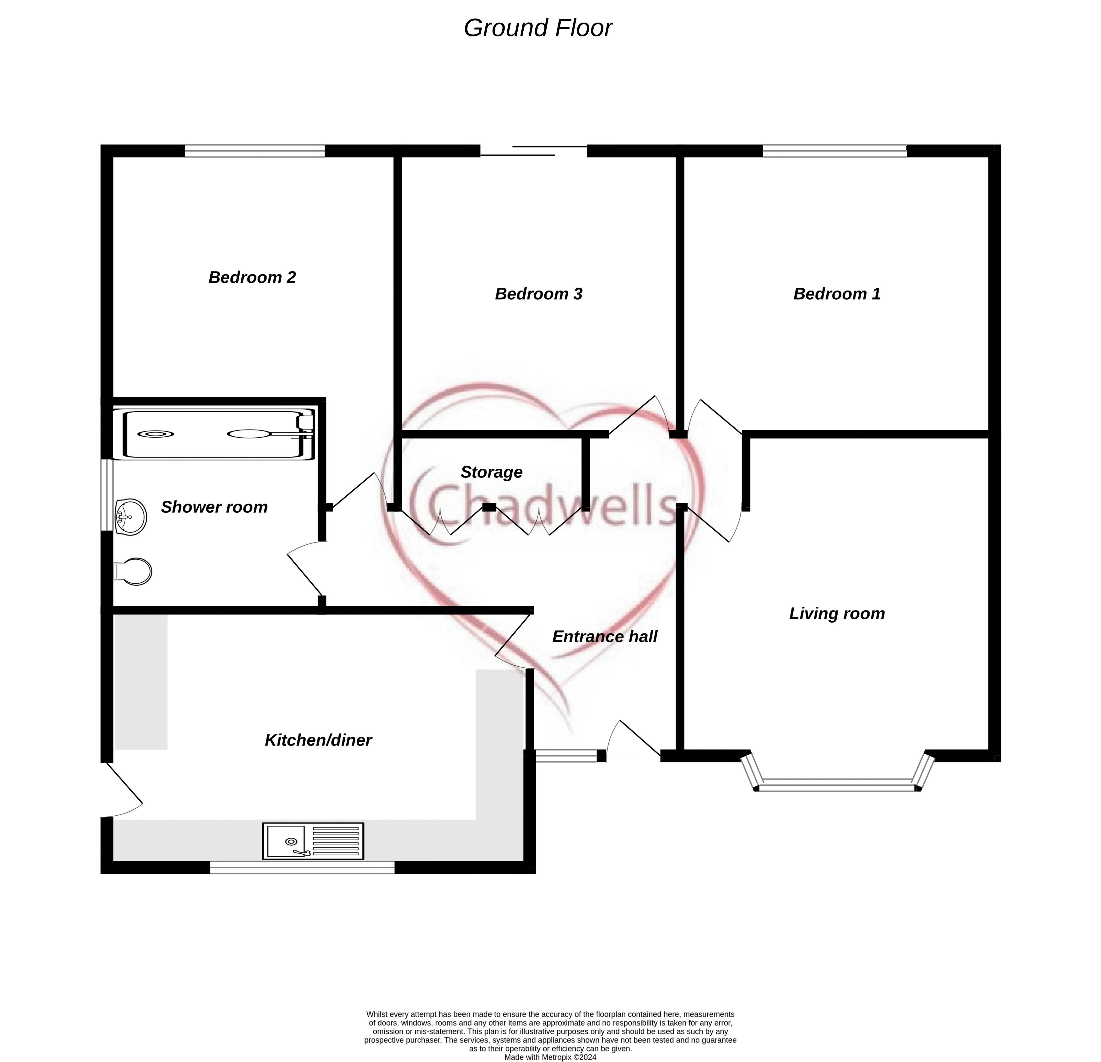 3 bed bungalow for sale in Chapel Close, Walesby, NG22 - Property Floorplan