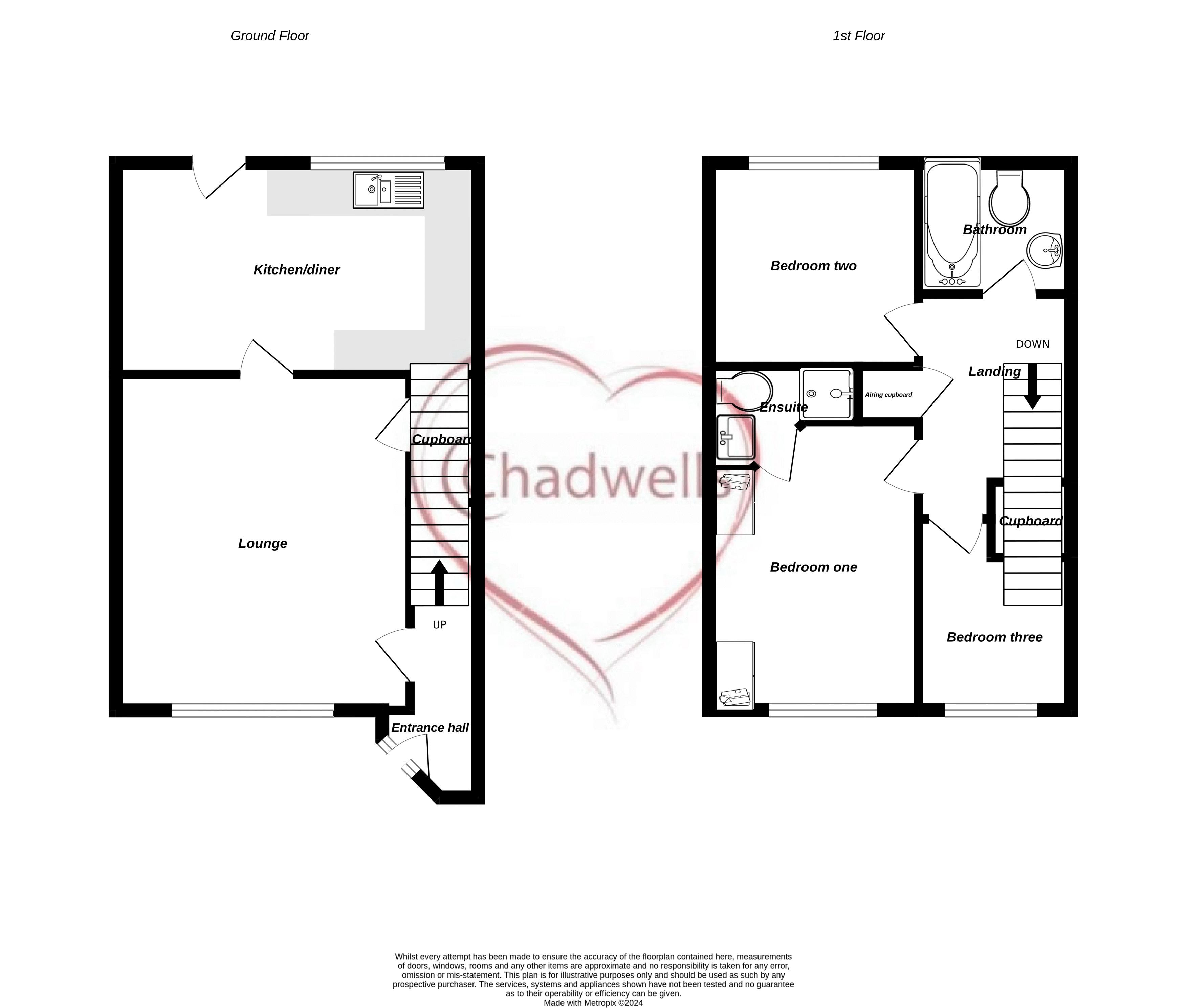 3 bed house for sale in Greenfield Close, Edwinstowe, NG21 - Property Floorplan