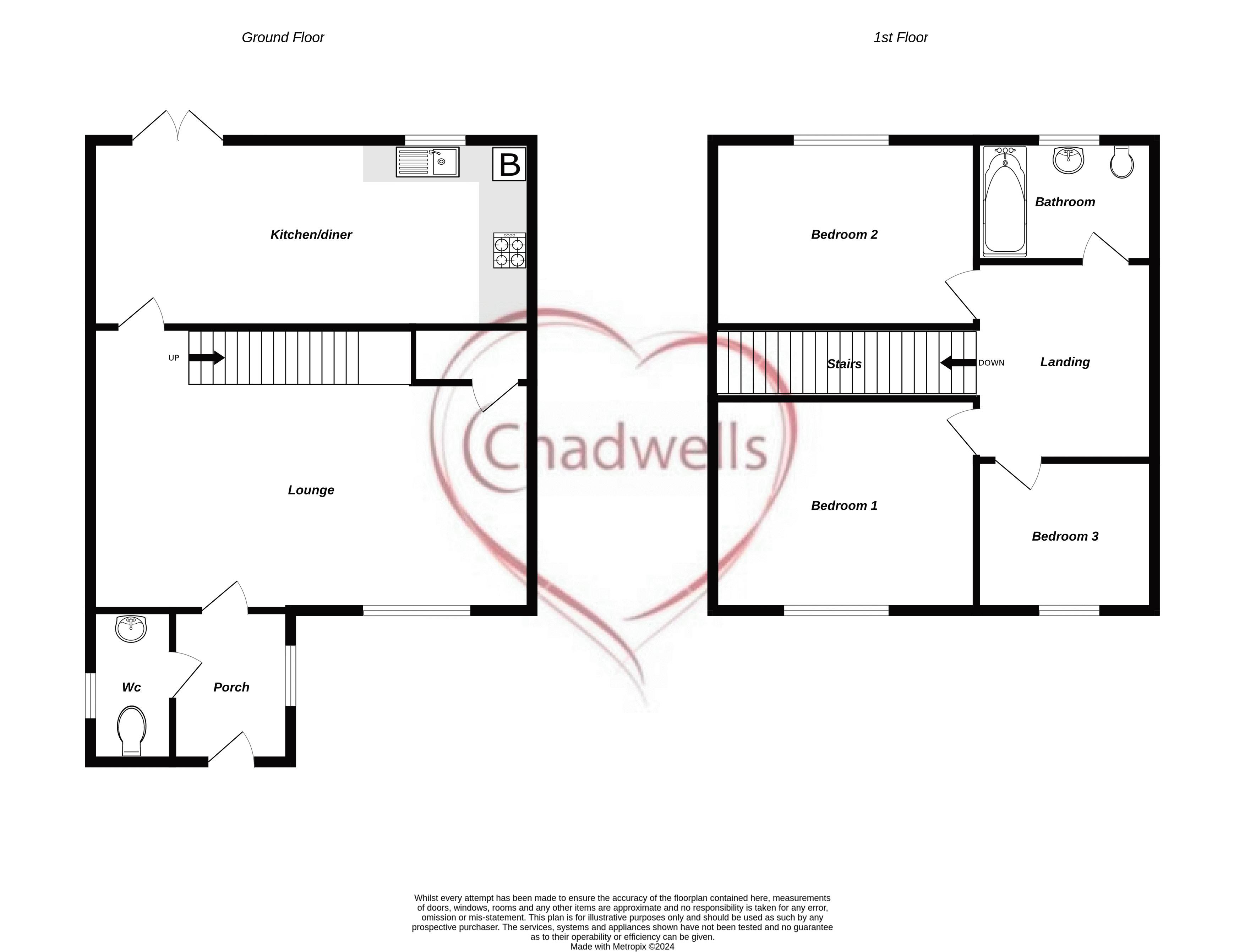 3 bed house for sale in Griffin Road, Ollerton, NG22 - Property Floorplan