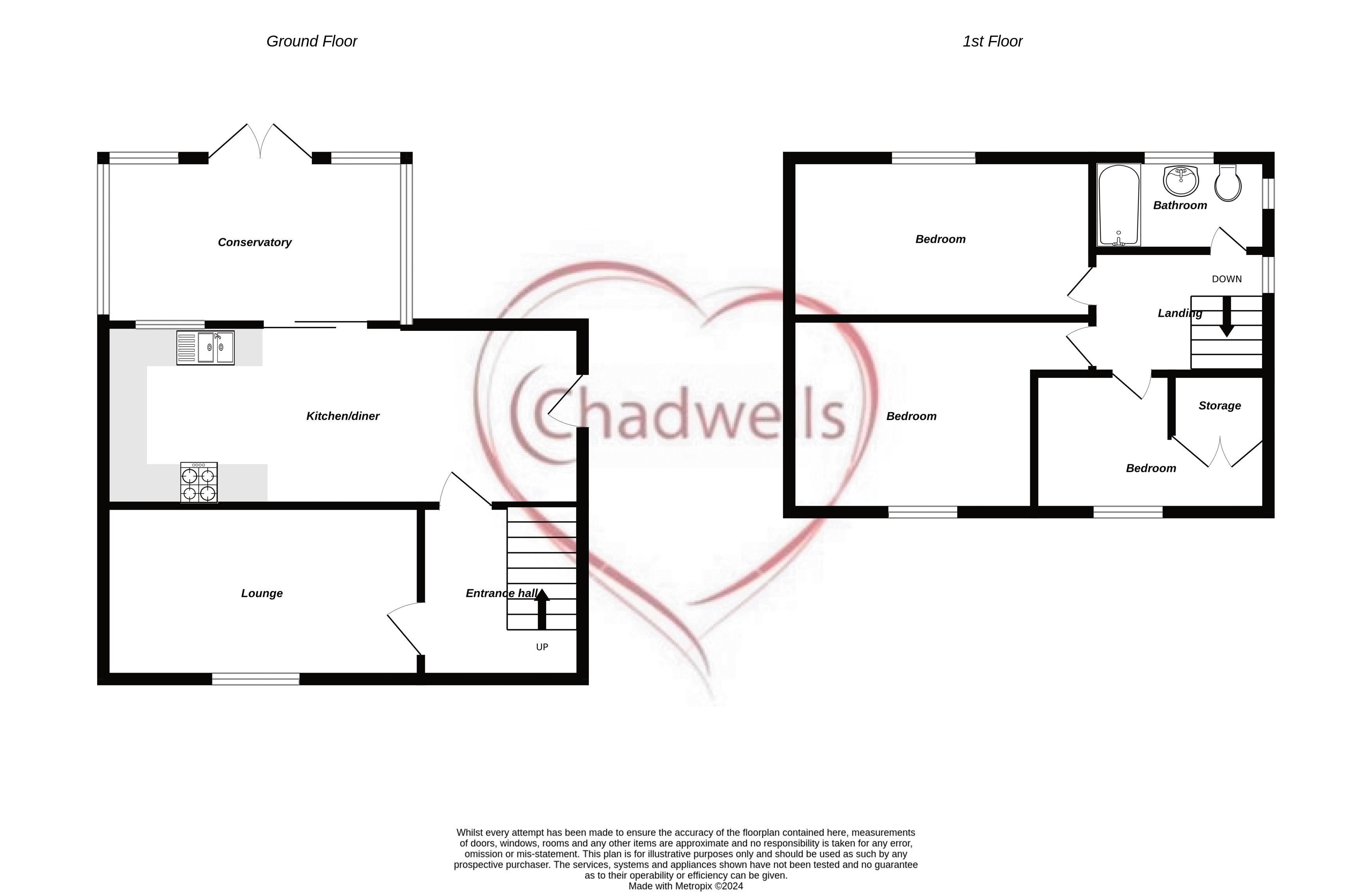 3 bed house for sale in Birklands Avenue, Ollerton, NG22 - Property Floorplan