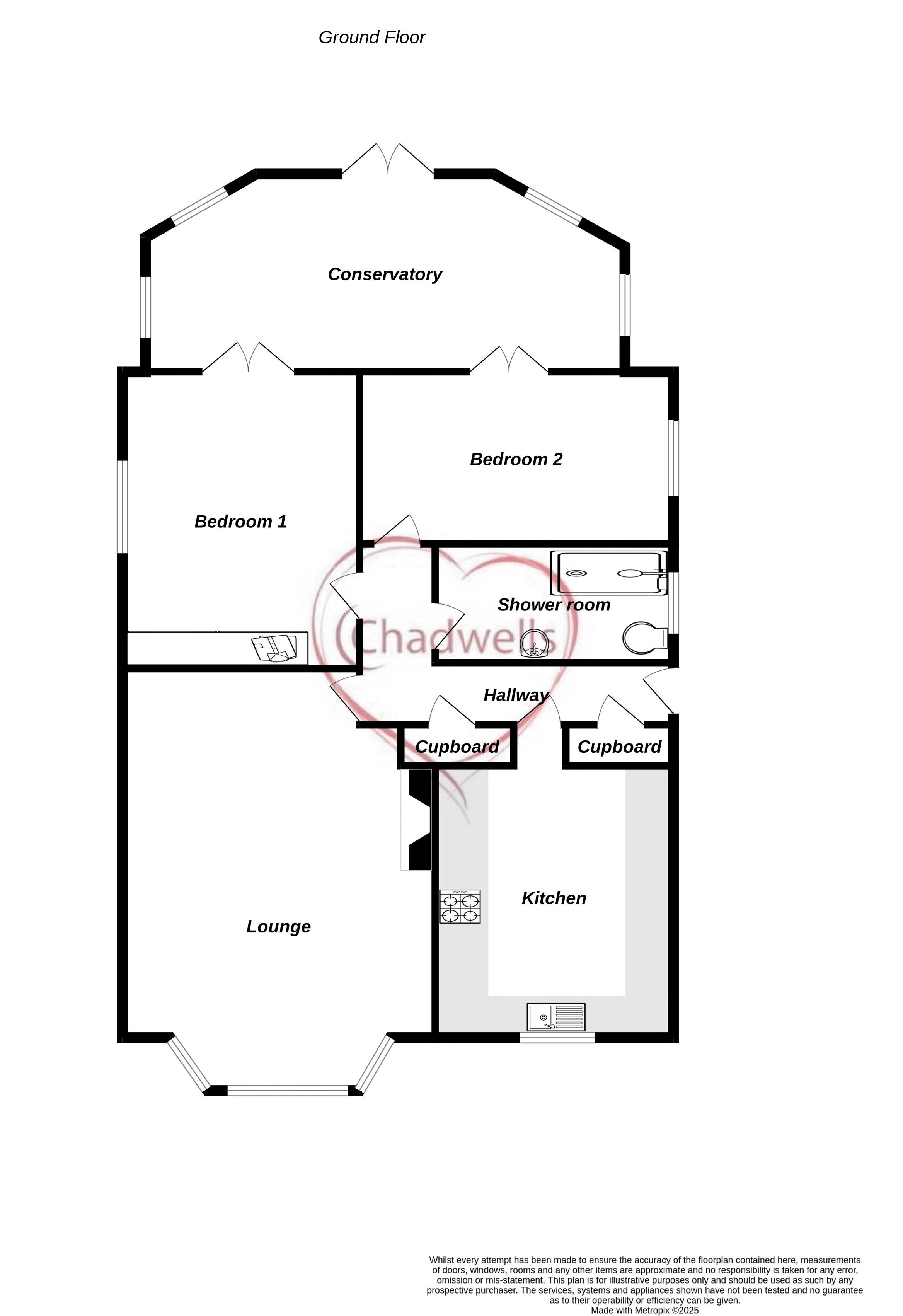 2 bed bungalow for sale in Ridgeway Lane, Warsop, NG20 - Property Floorplan