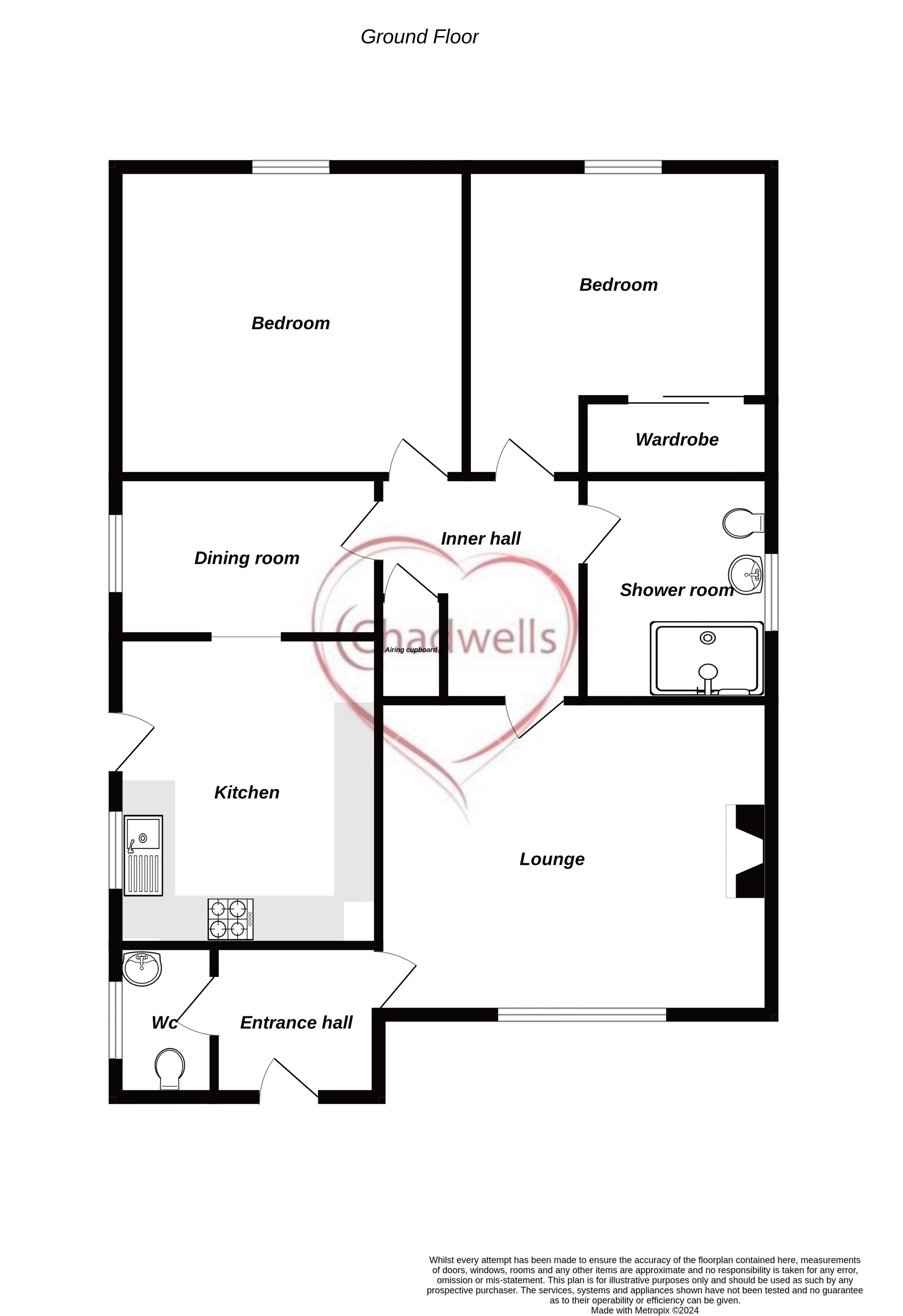 2 bed bungalow for sale in Aspen Close, Tuxford, NG22 - Property Floorplan