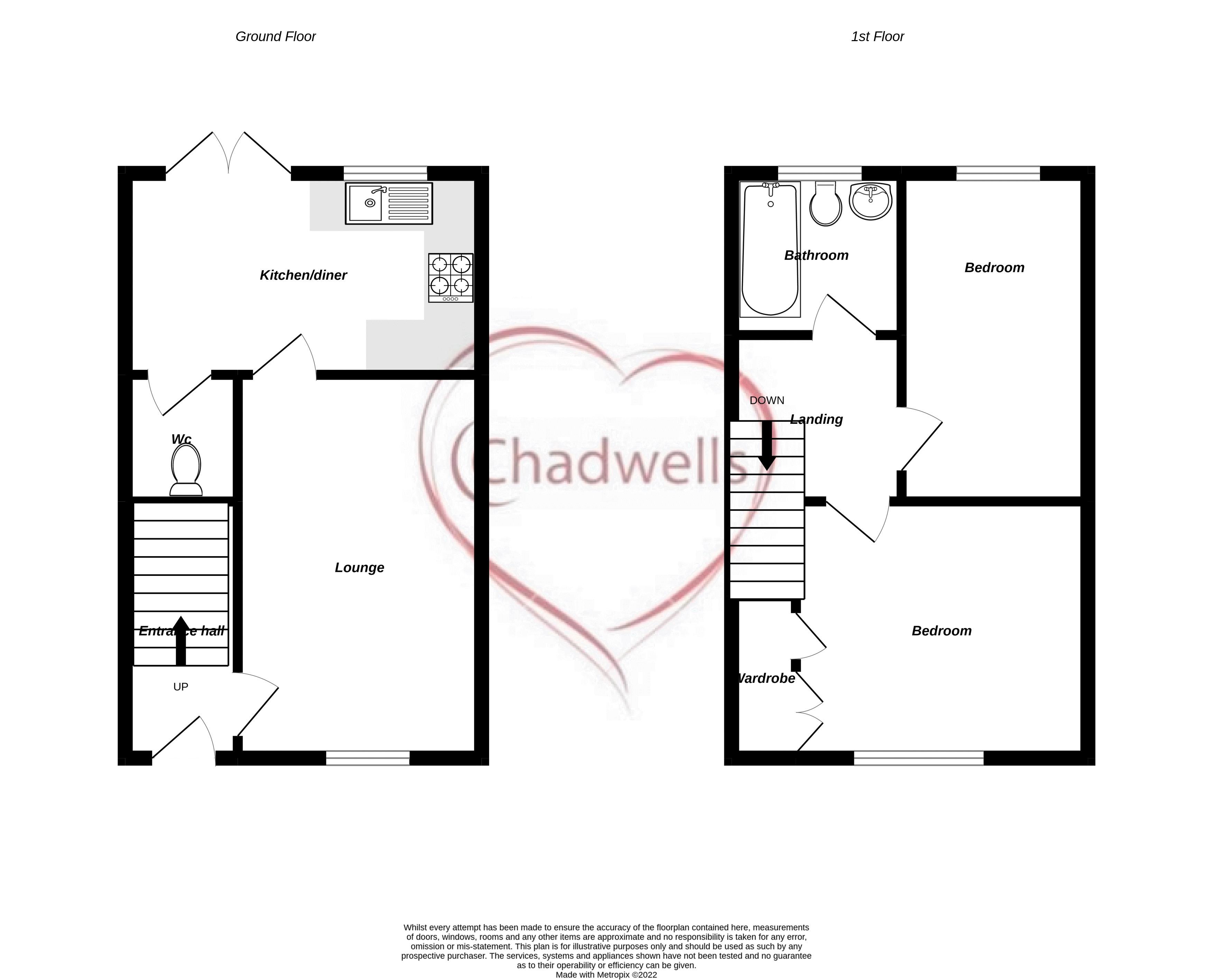 2 bed house for sale in Banksman Way, Ollerton, NG22 - Property Floorplan