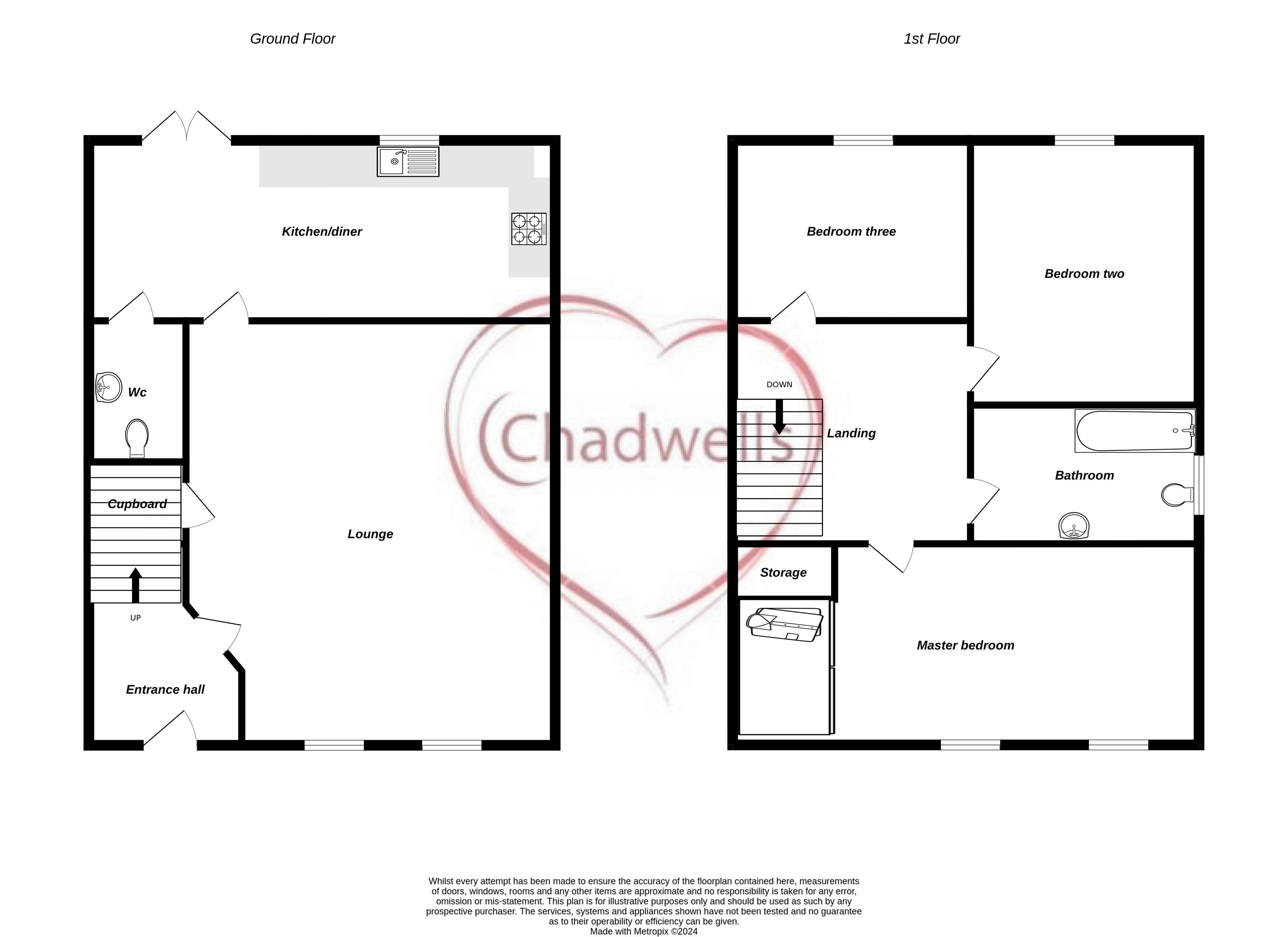 3 bed house to rent in Headstock Close, Ollerton, NG22 - Property Floorplan