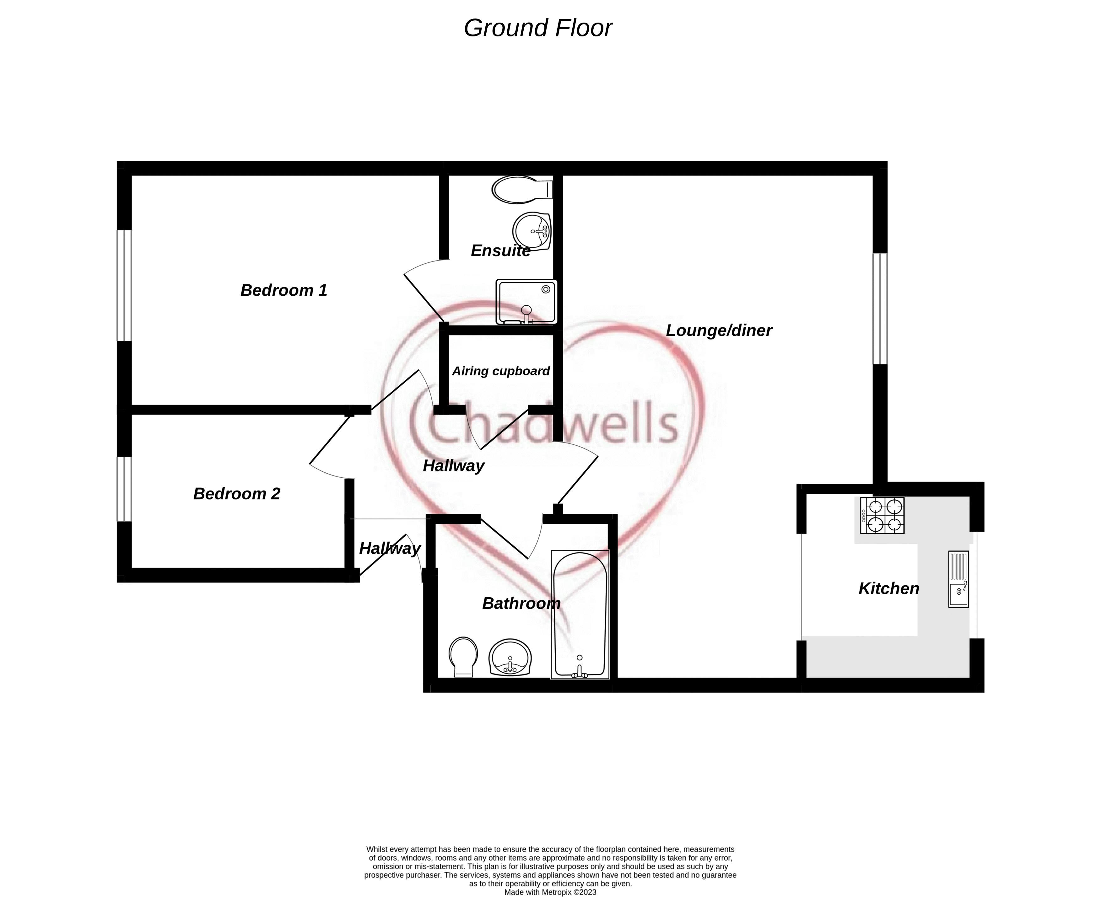 2 bed flat to rent in Trinity Road, Edwinstowe, NG21 - Property Floorplan