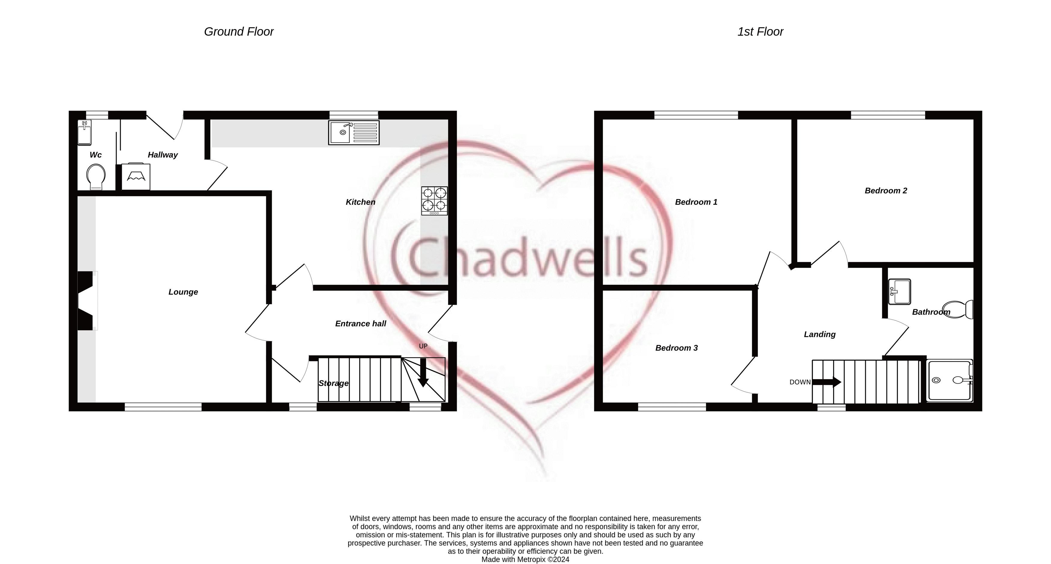 3 bed house for sale in Walesby Lane, Ollerton , NG22 - Property Floorplan