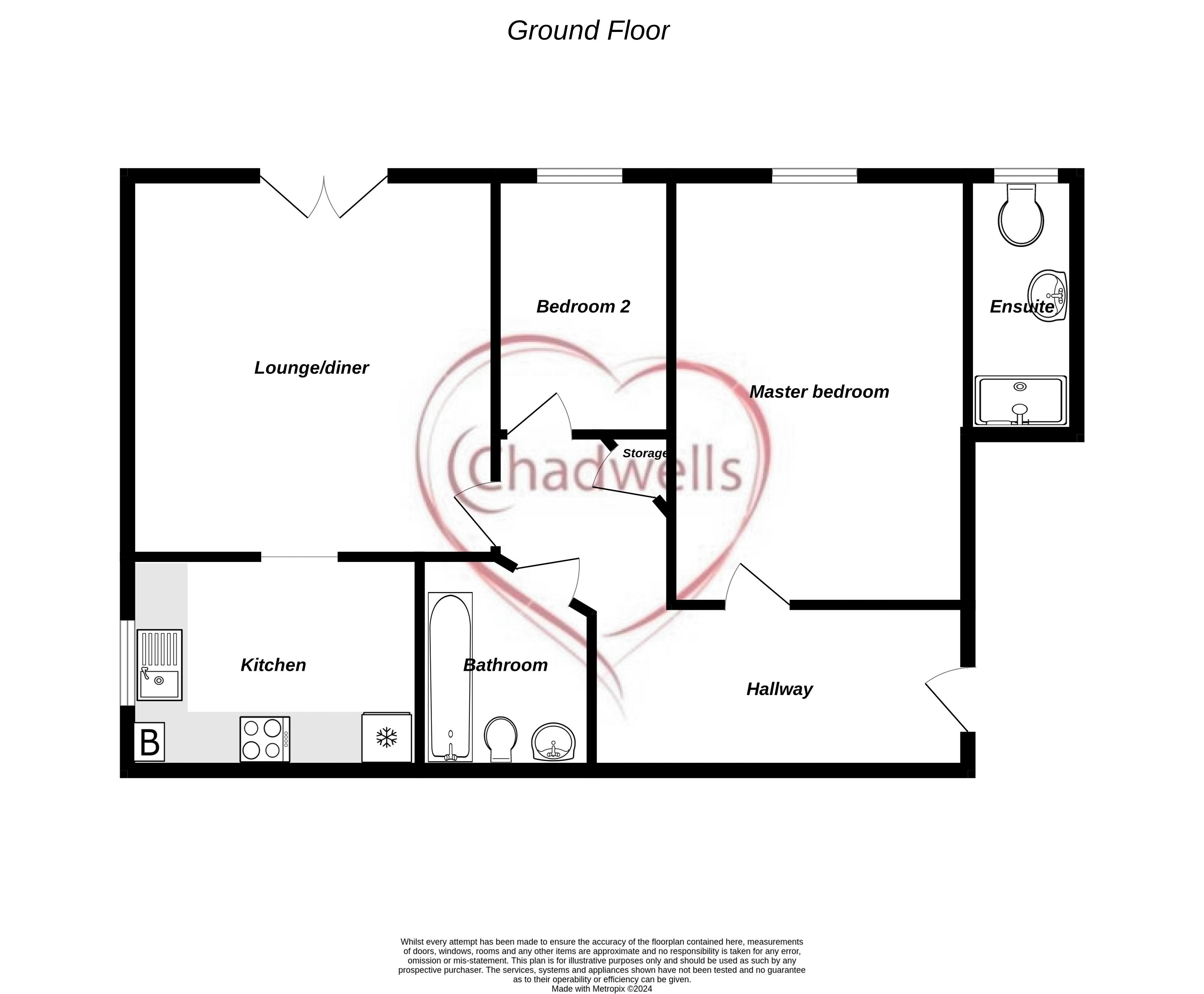 2 bed flat for sale in Freya Road, Ollerton, NG22 - Property Floorplan