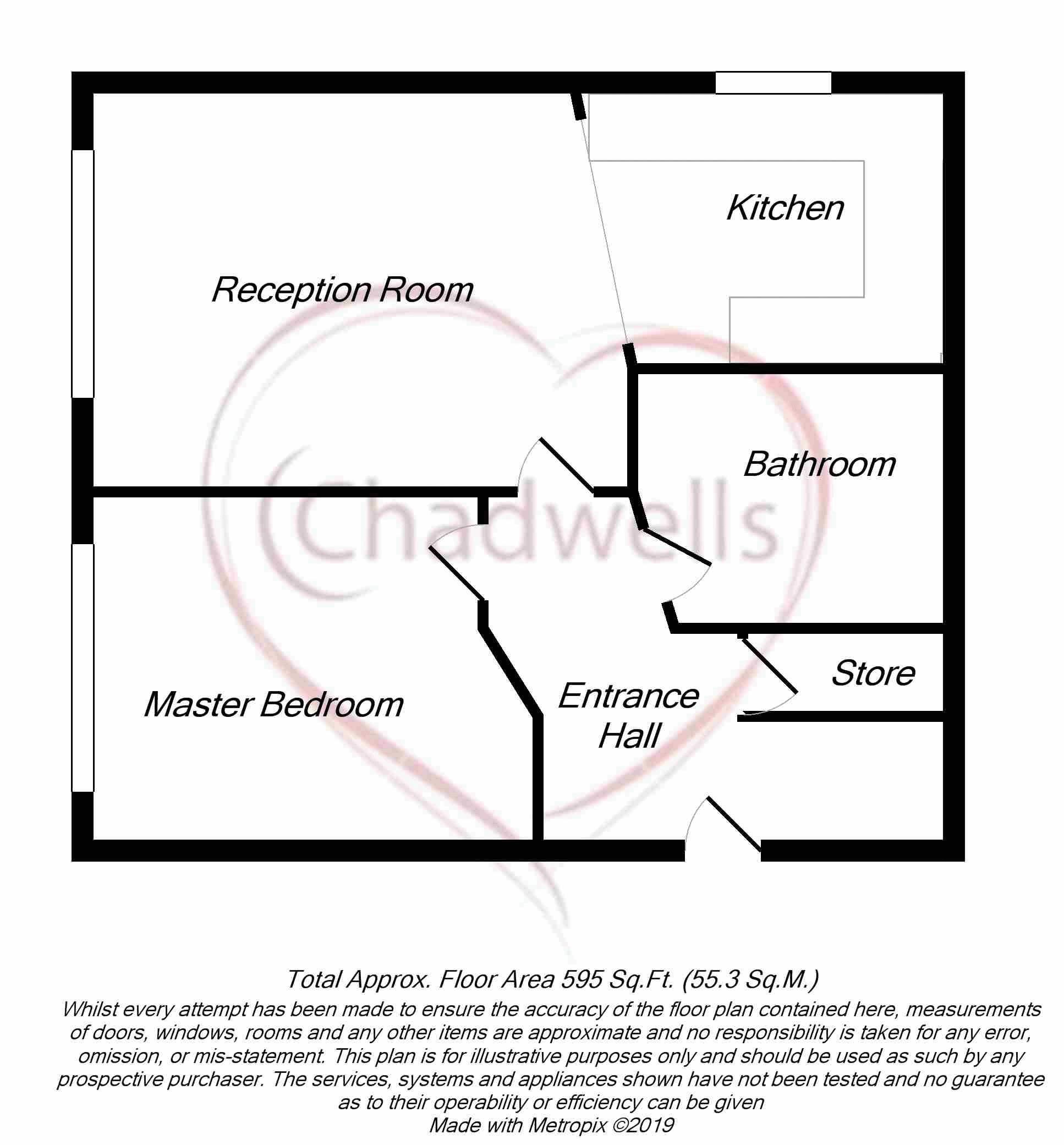 1 bed flat for sale in Beacon View, Ollerton, NG22 - Property Floorplan