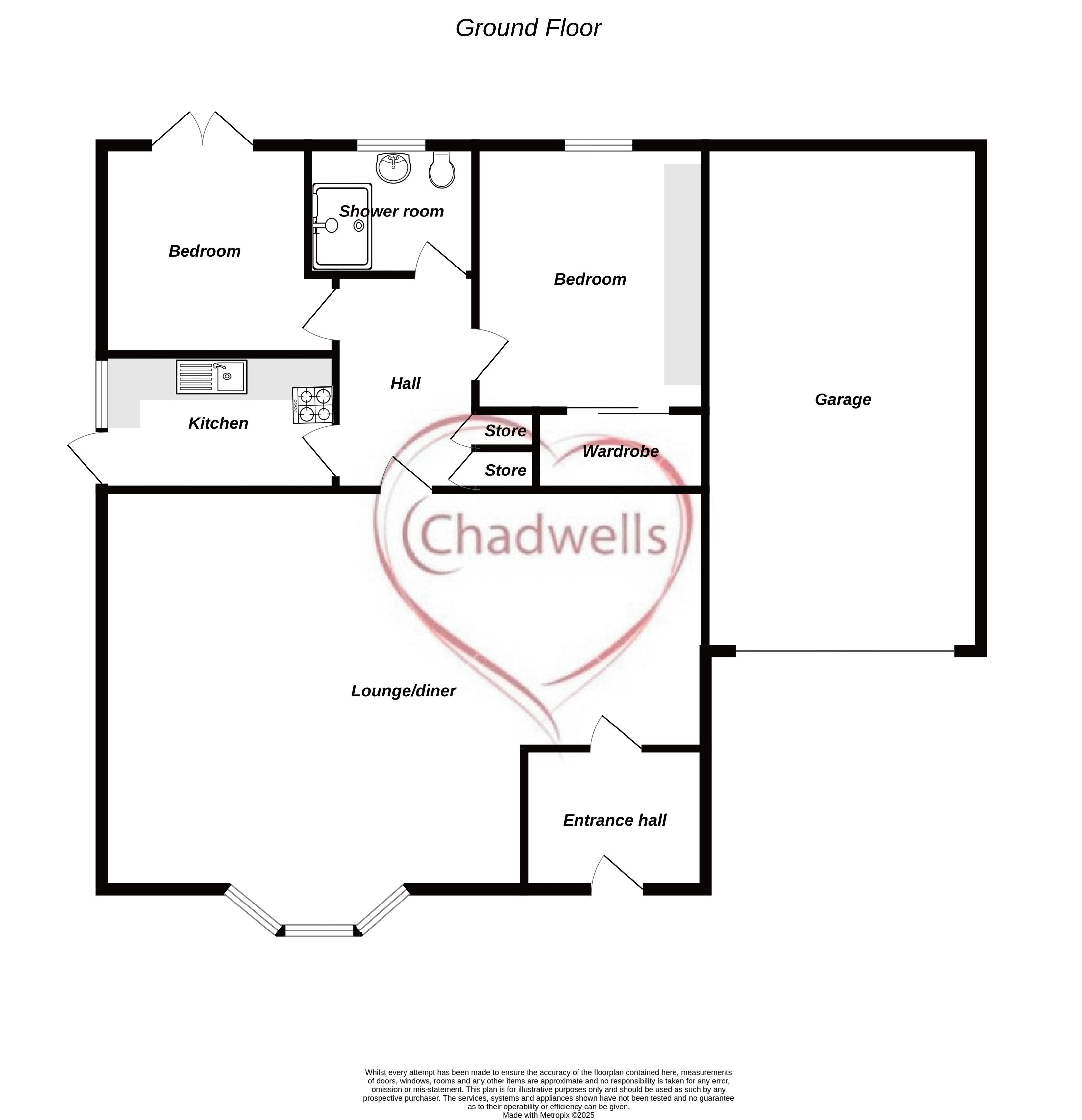 2 bed bungalow for sale in Pinewood Avenue, Edwinstowe, NG21 - Property Floorplan