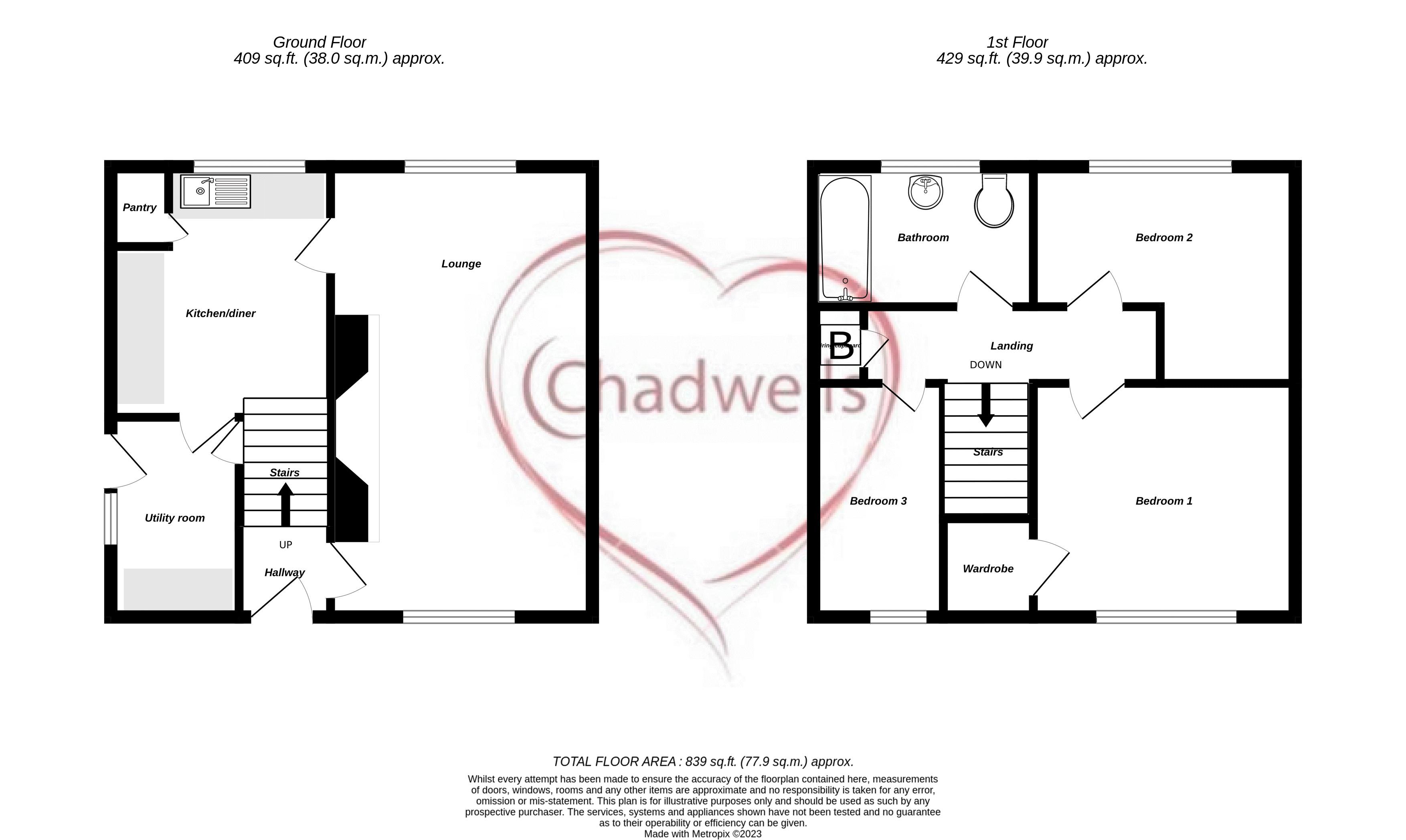 3 bed house to rent in The Markhams, New Ollerton, NG22 - Property Floorplan