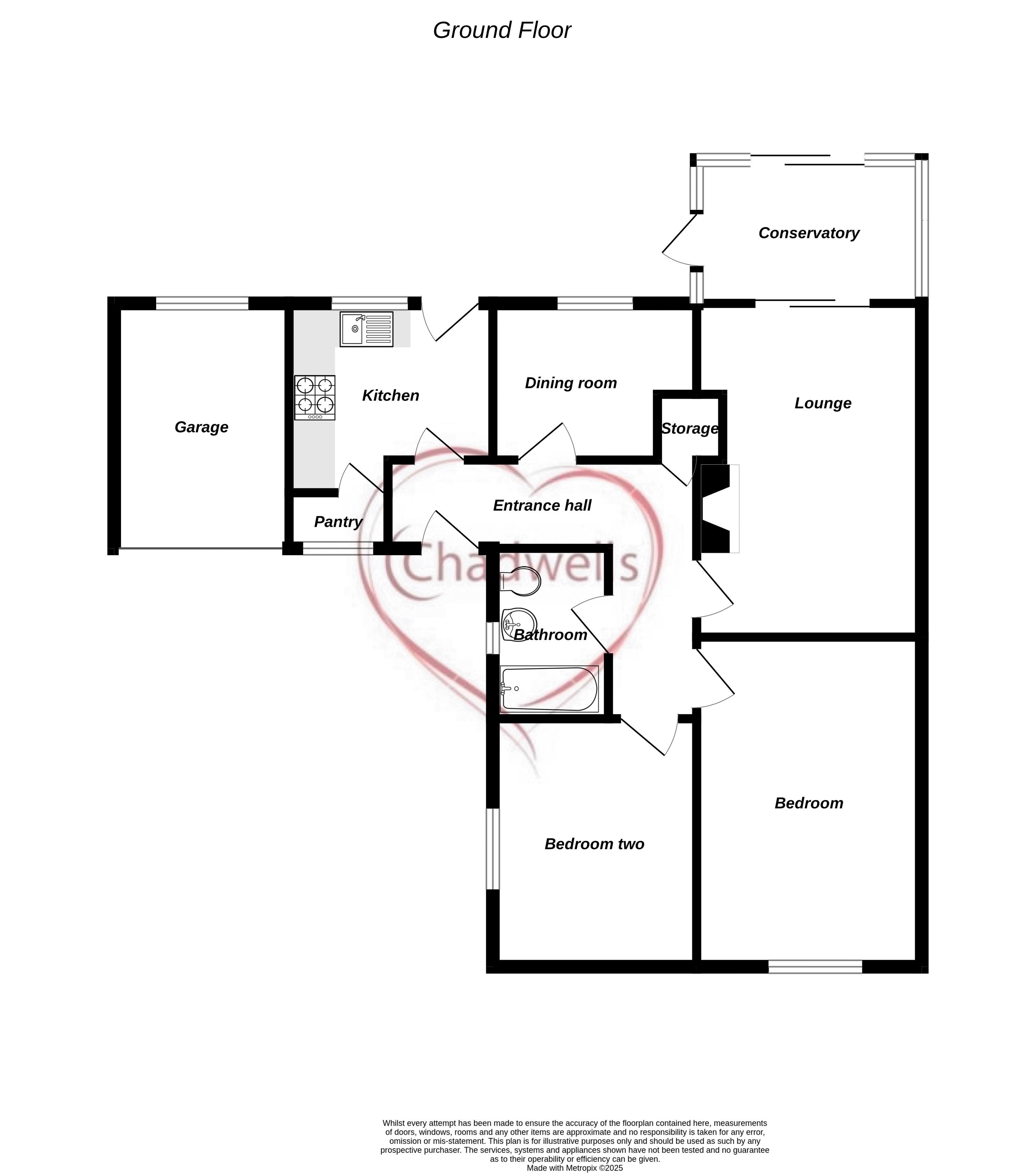 2 bed bungalow for sale in Tor Lane, Ollerton, NG22 - Property Floorplan