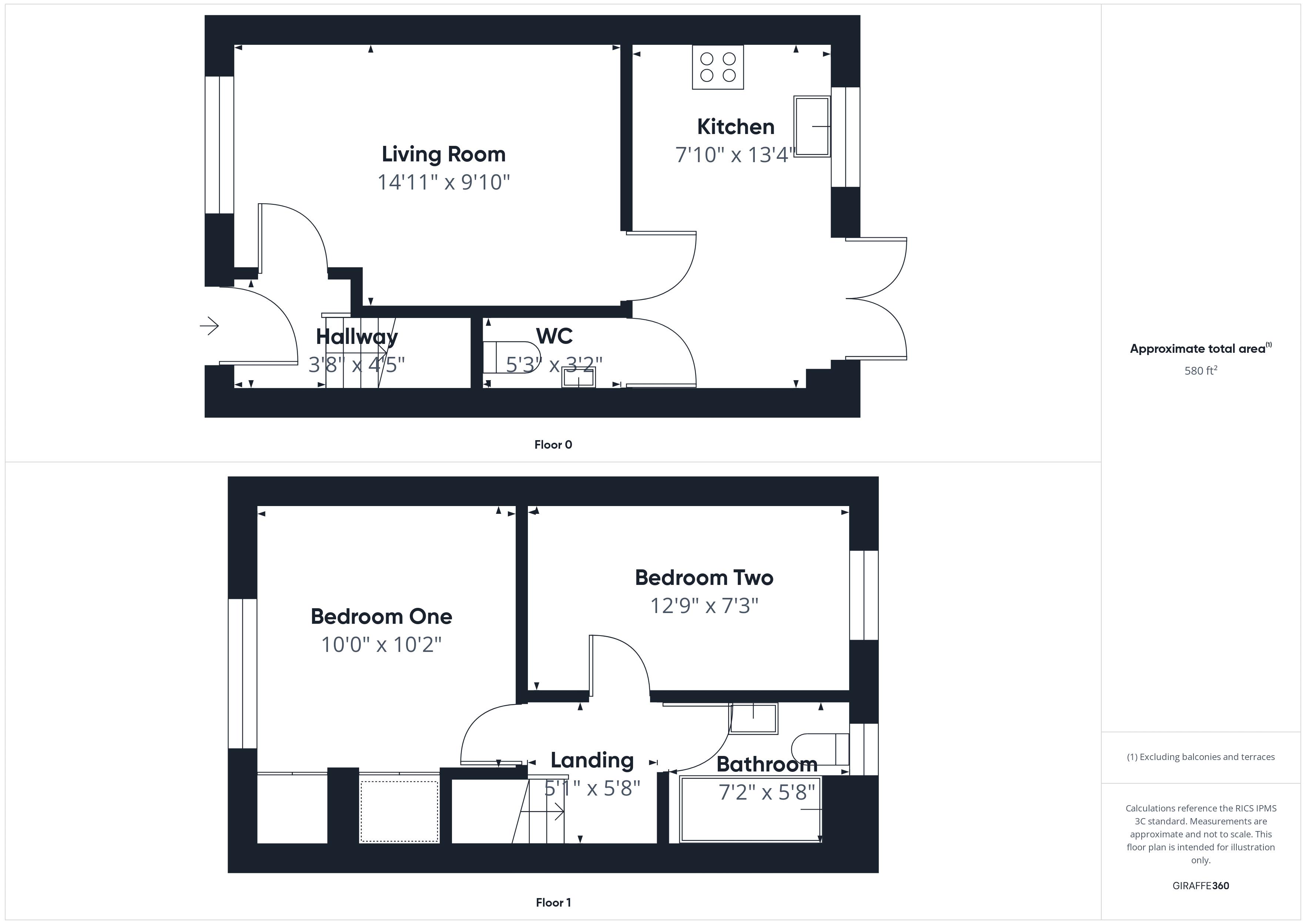 2 bed house for sale in Parkgate Close, Ollerton, NG22 - Property Floorplan