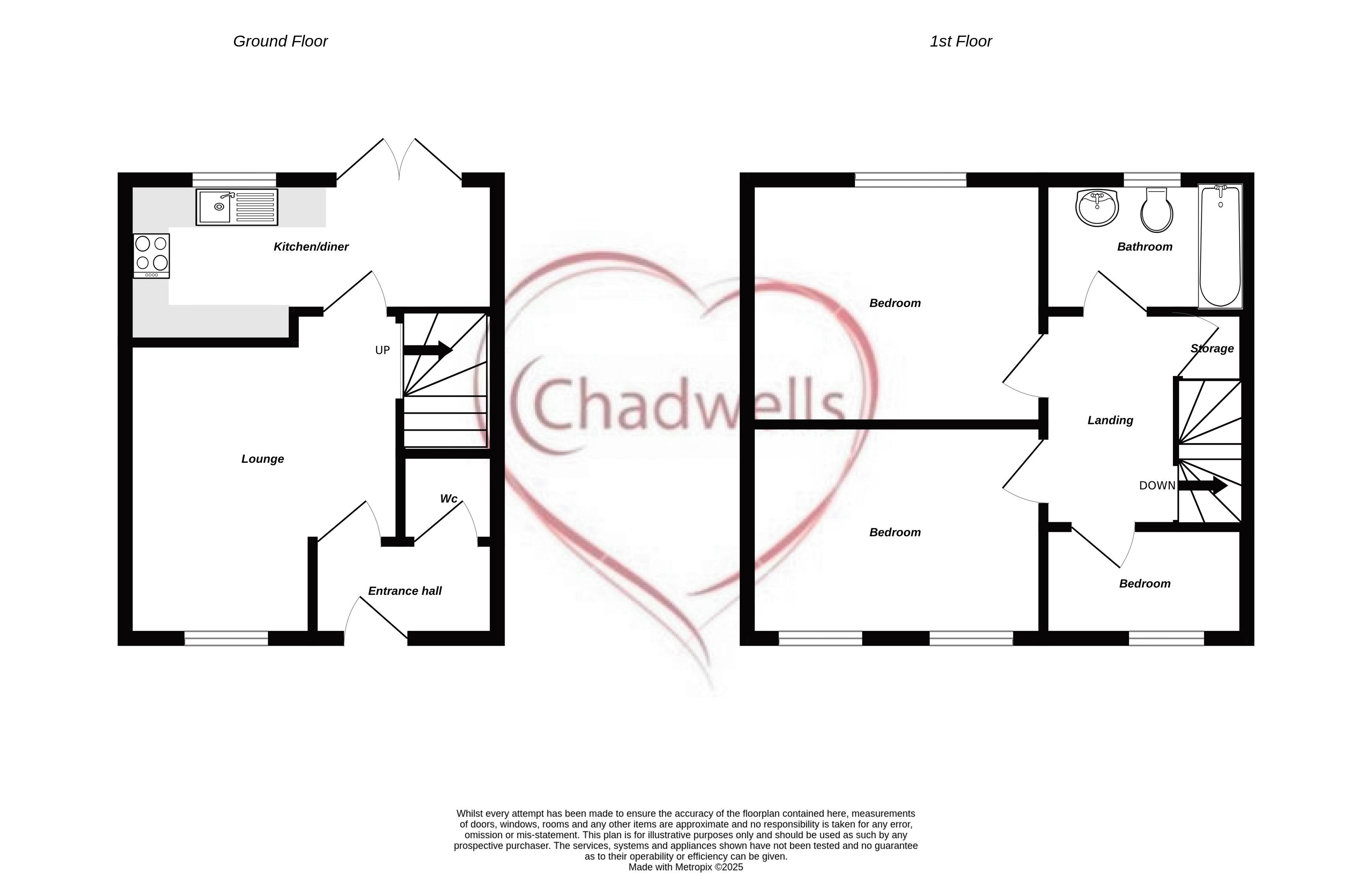 3 bed house for sale in Faraday Close, Ollerton, NG22 - Property Floorplan