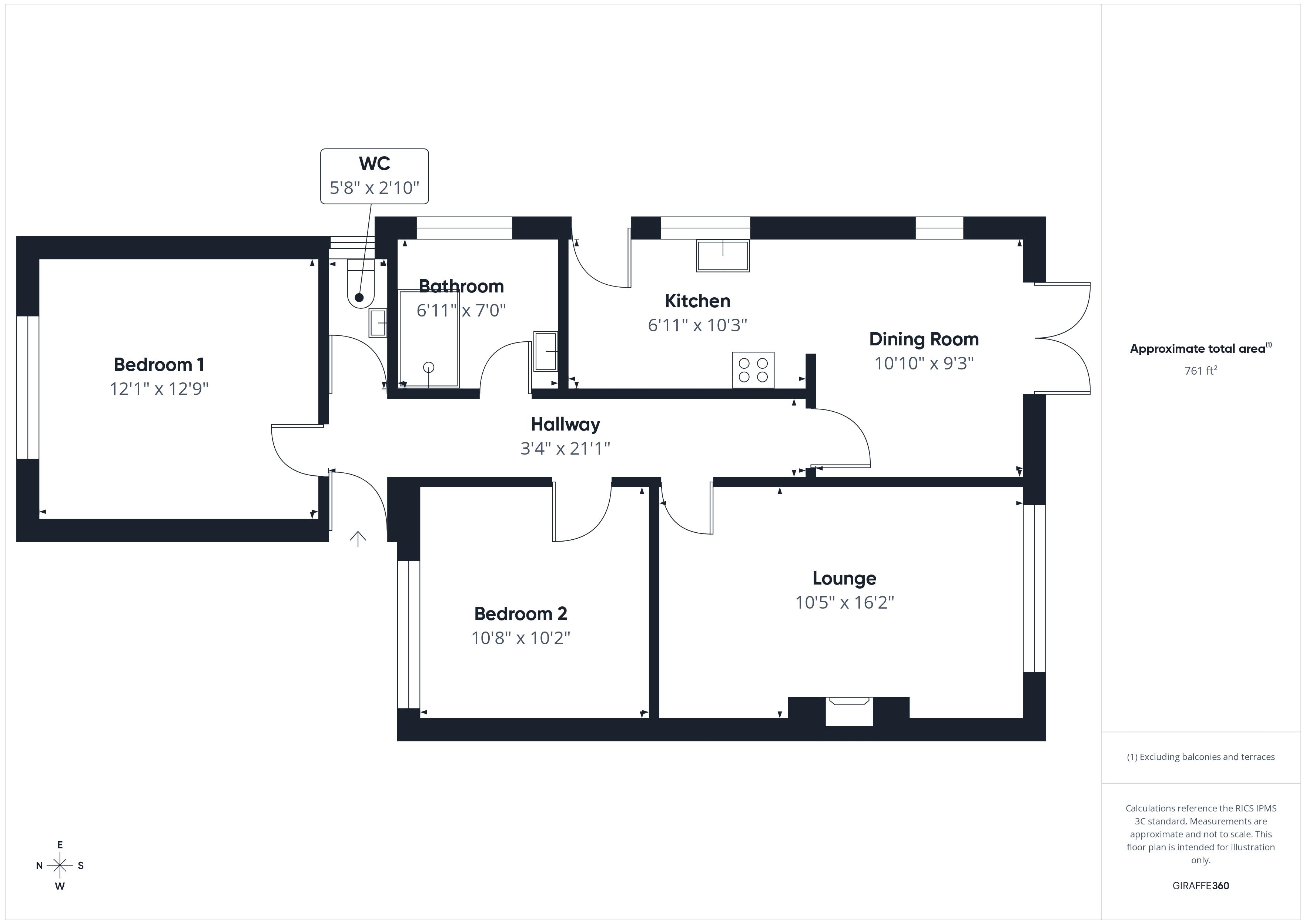 2 bed bungalow for sale in Maid Marian Avenue, Bilsthorpe, NG22 - Property Floorplan