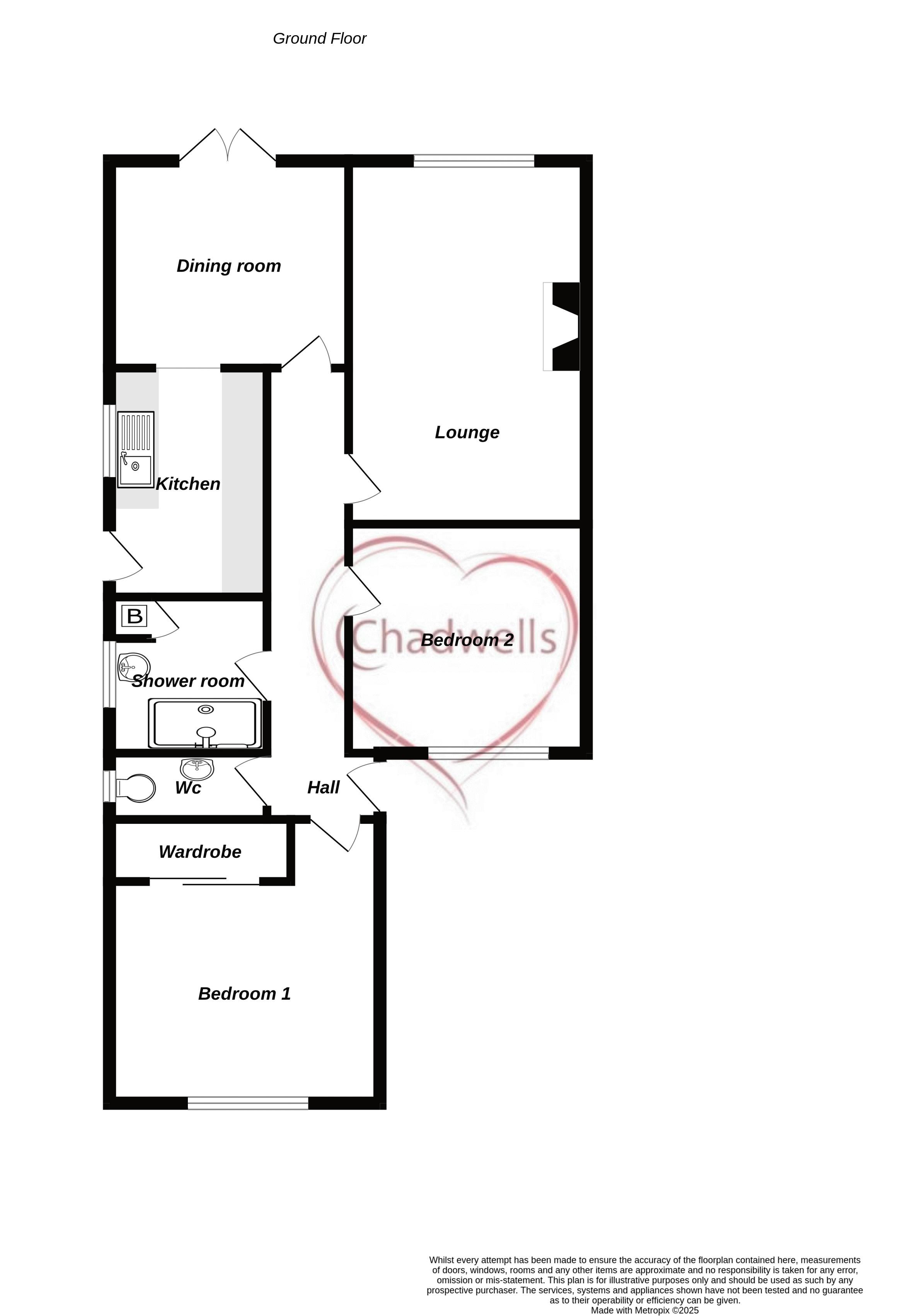 2 bed bungalow for sale in Maid Marian Avenue, Newark, NG22 - Property Floorplan
