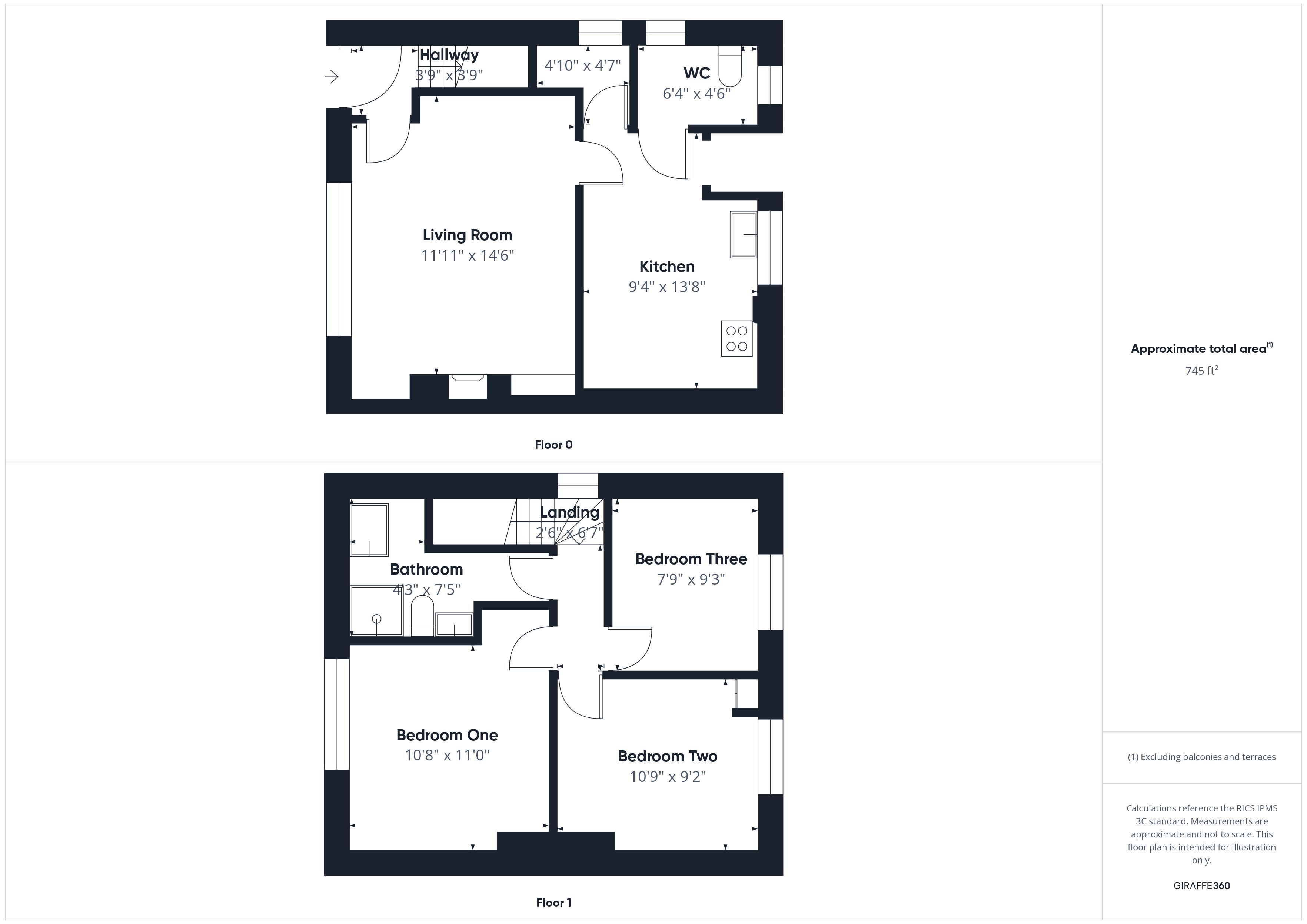 3 bed house for sale in Crompton Road, Bilsthorpe, NG22 - Property Floorplan