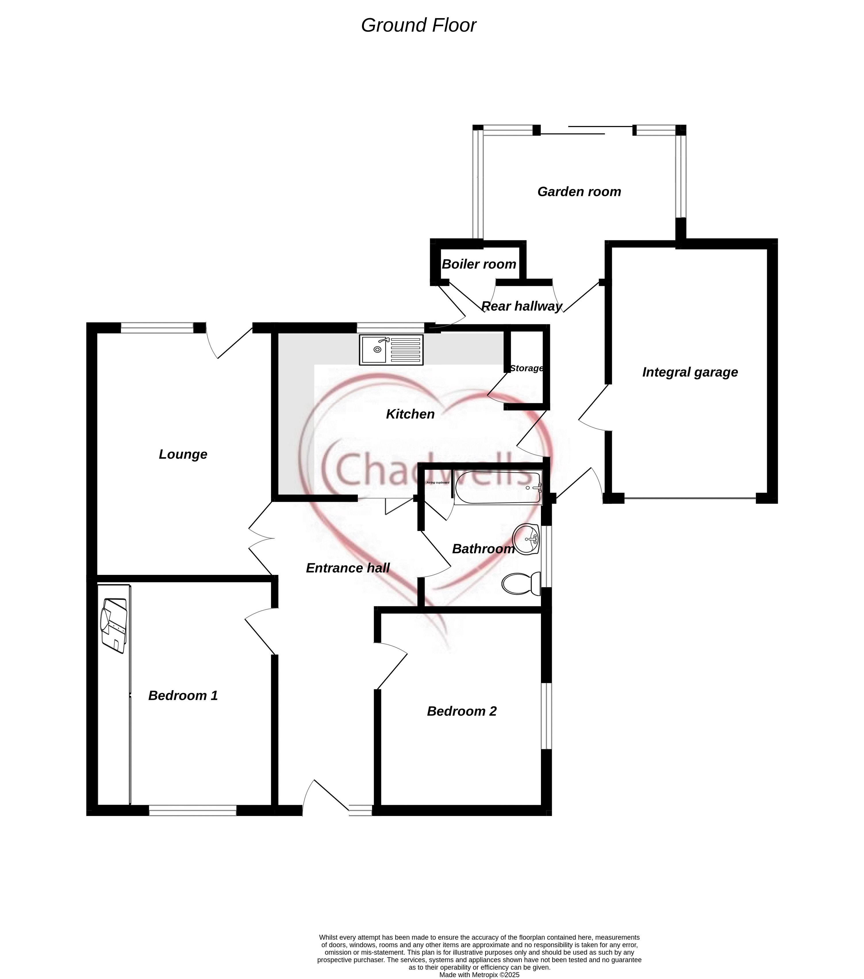 2 bed bungalow for sale in Burton Rise, Walesby, NG22 - Property Floorplan