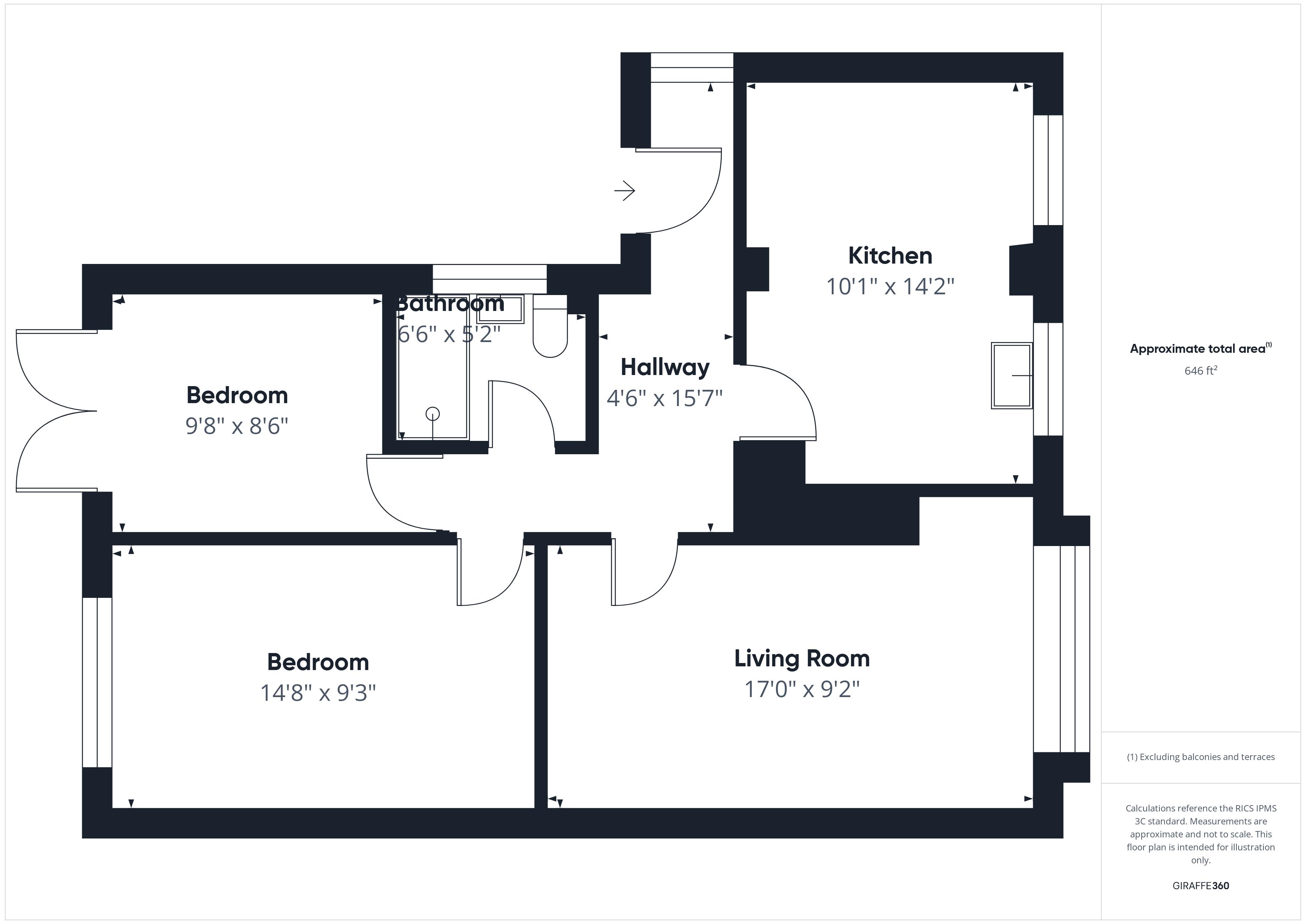 2 bed bungalow for sale in Linton Drive, Boughton, NG22 - Property Floorplan