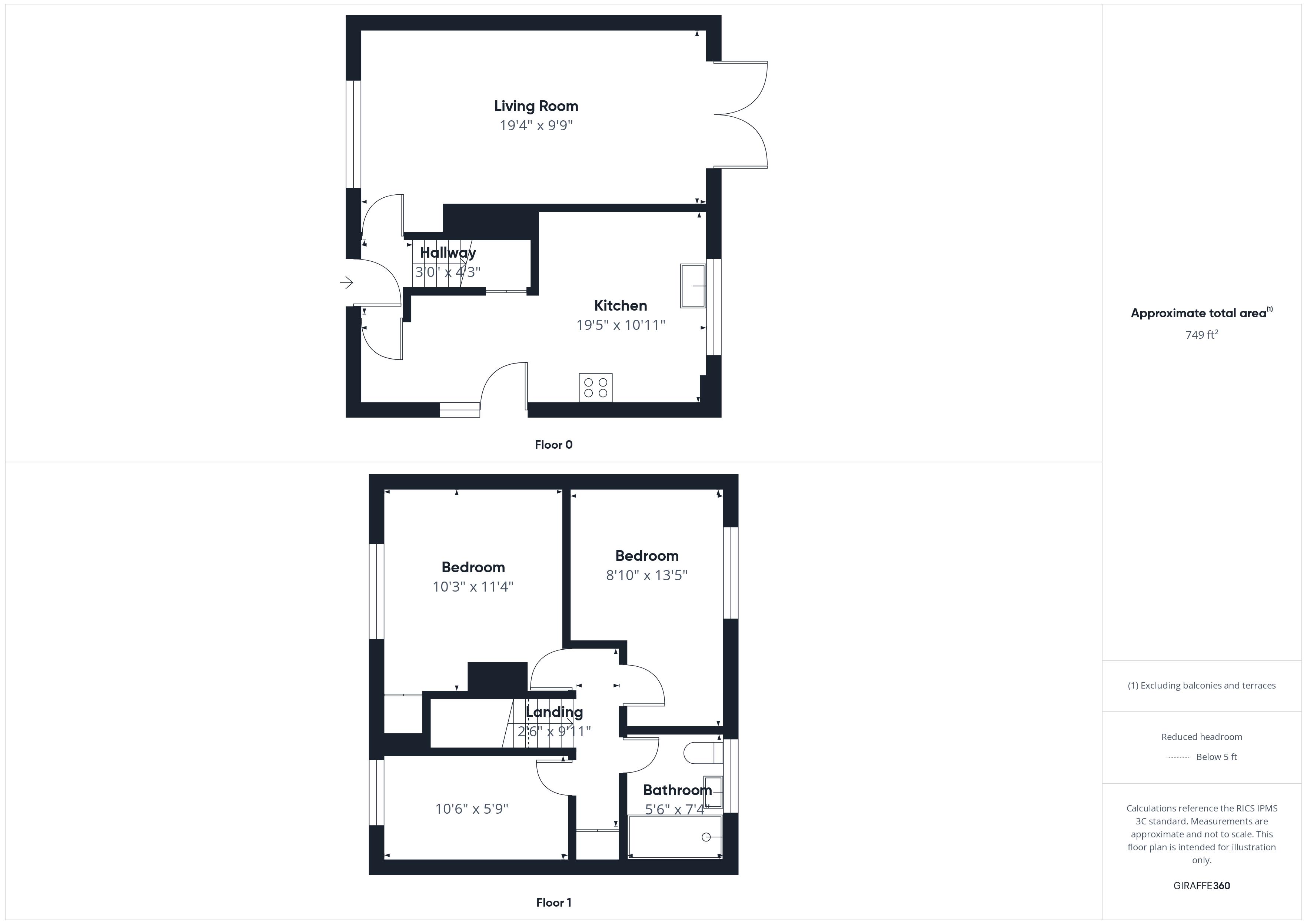 3 bed house for sale in Dove Croft, Ollerton, NG22 - Property Floorplan