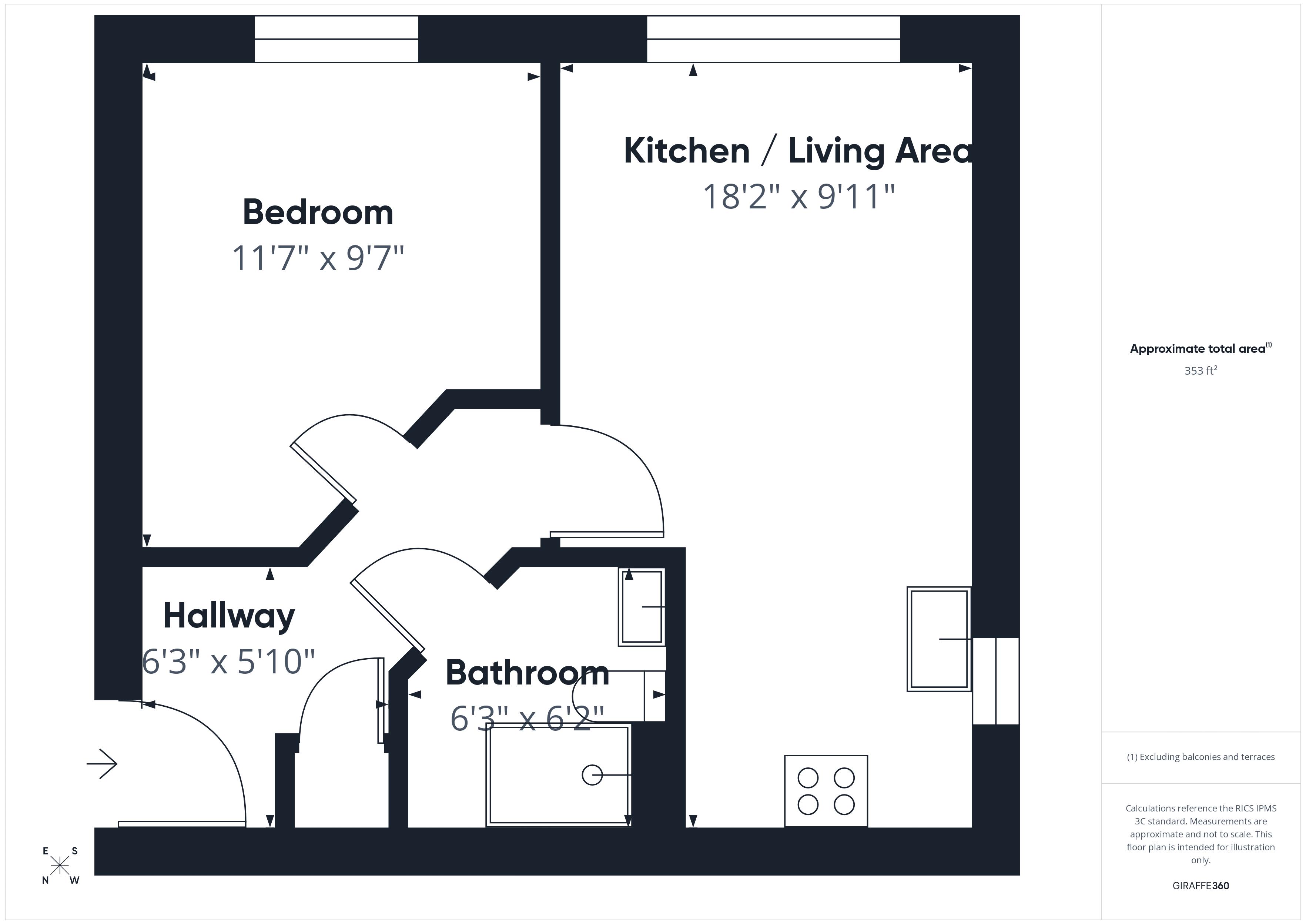 1 bed flat for sale in Beacon View, Newark, NG22 - Property Floorplan