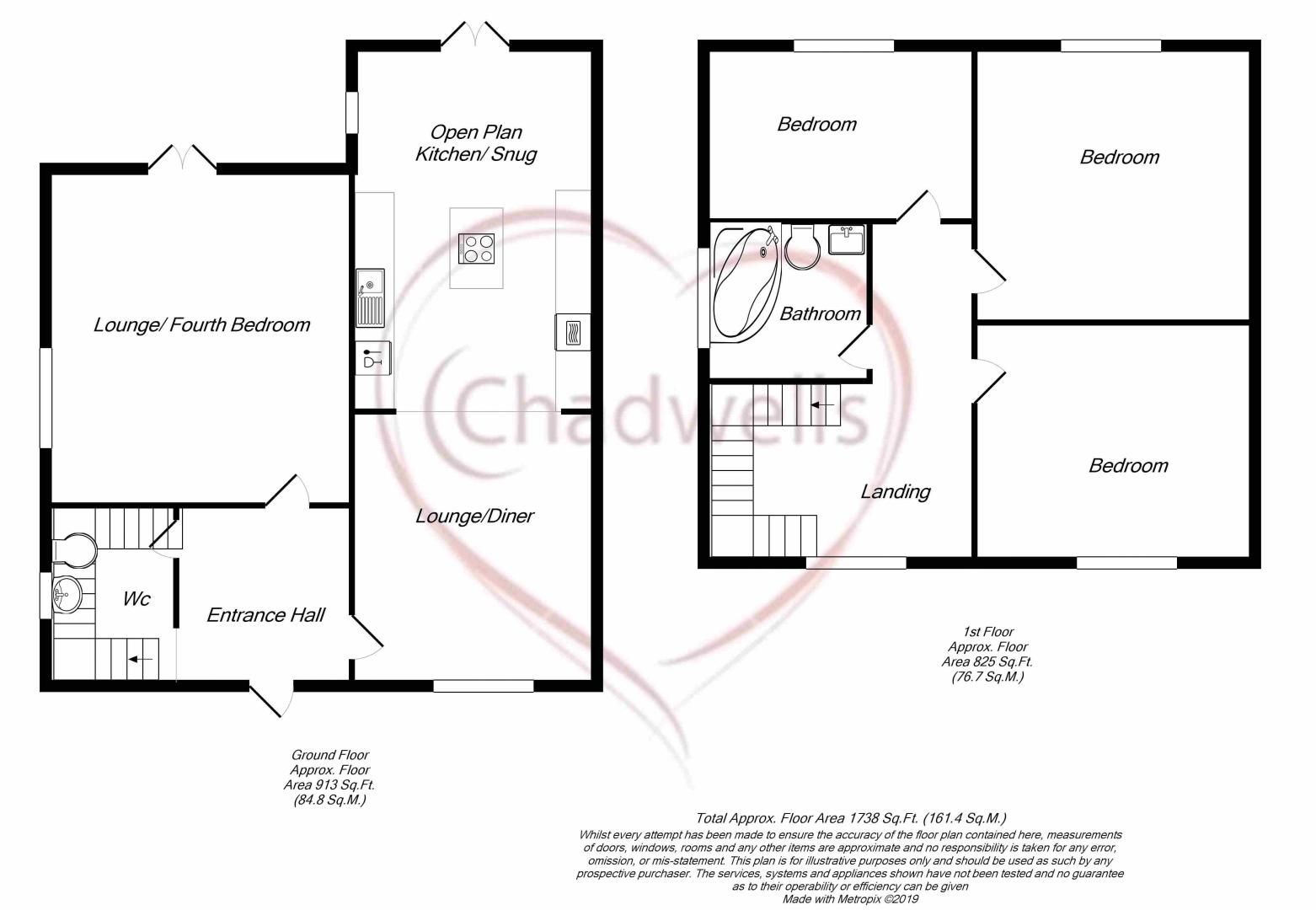 3 bed house for sale in Walesby Lane, Ollerton, NG22 - Property Floorplan