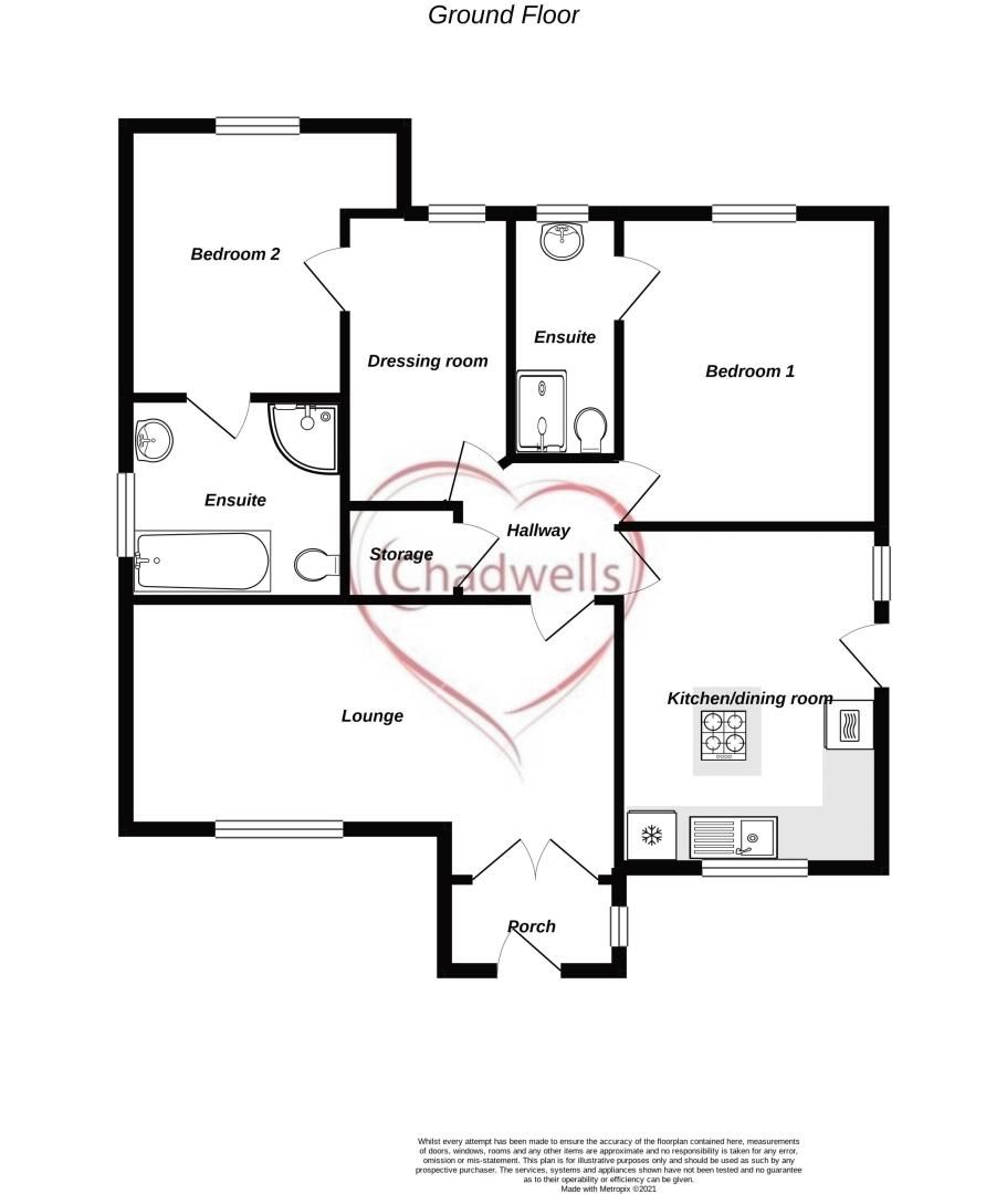 2 bed bungalow for sale in Maida Lane, Newark, NG22 - Property Floorplan