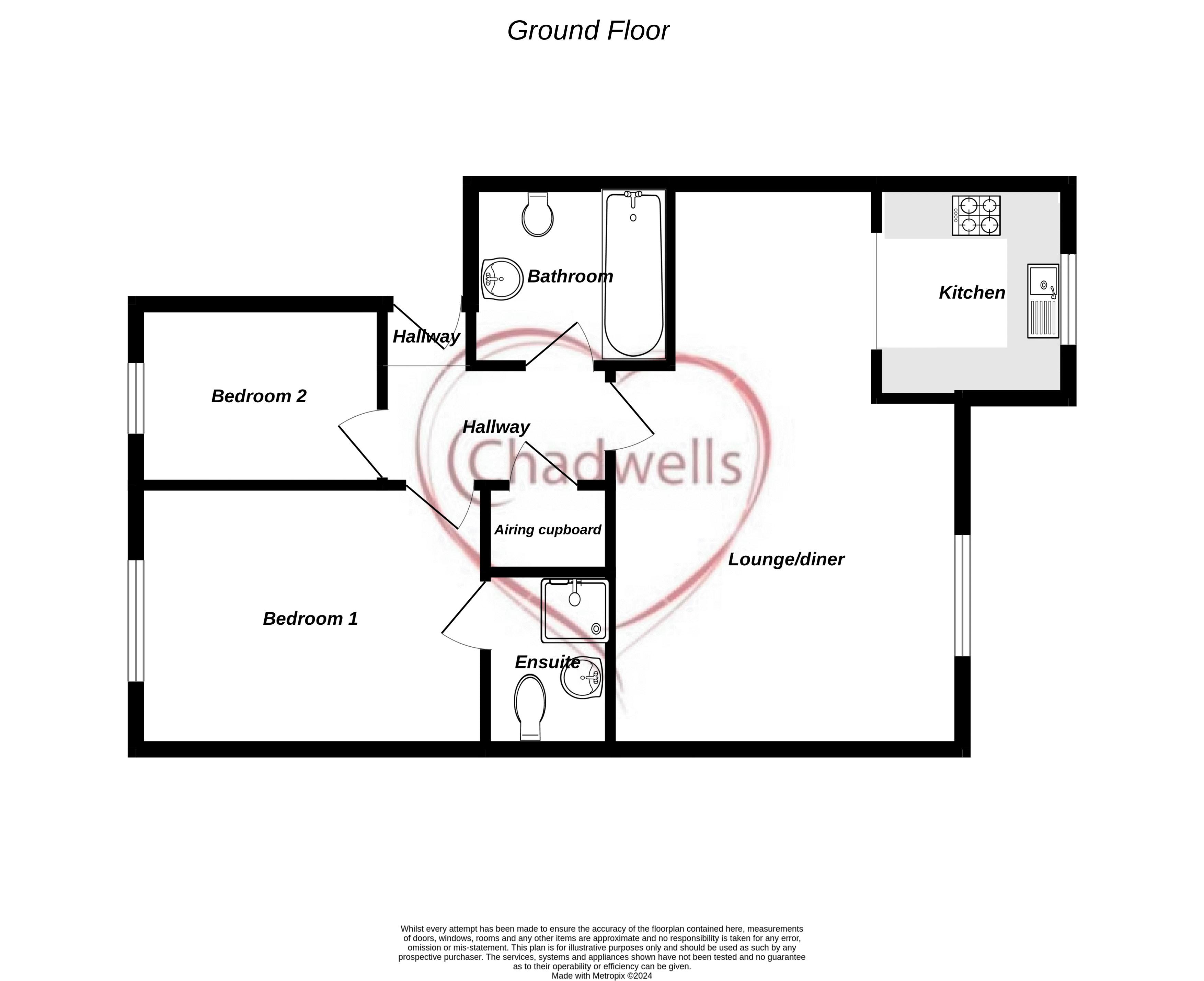 2 bed flat to rent in Trinity Road, Edwinstowe, NG21 - Property Floorplan