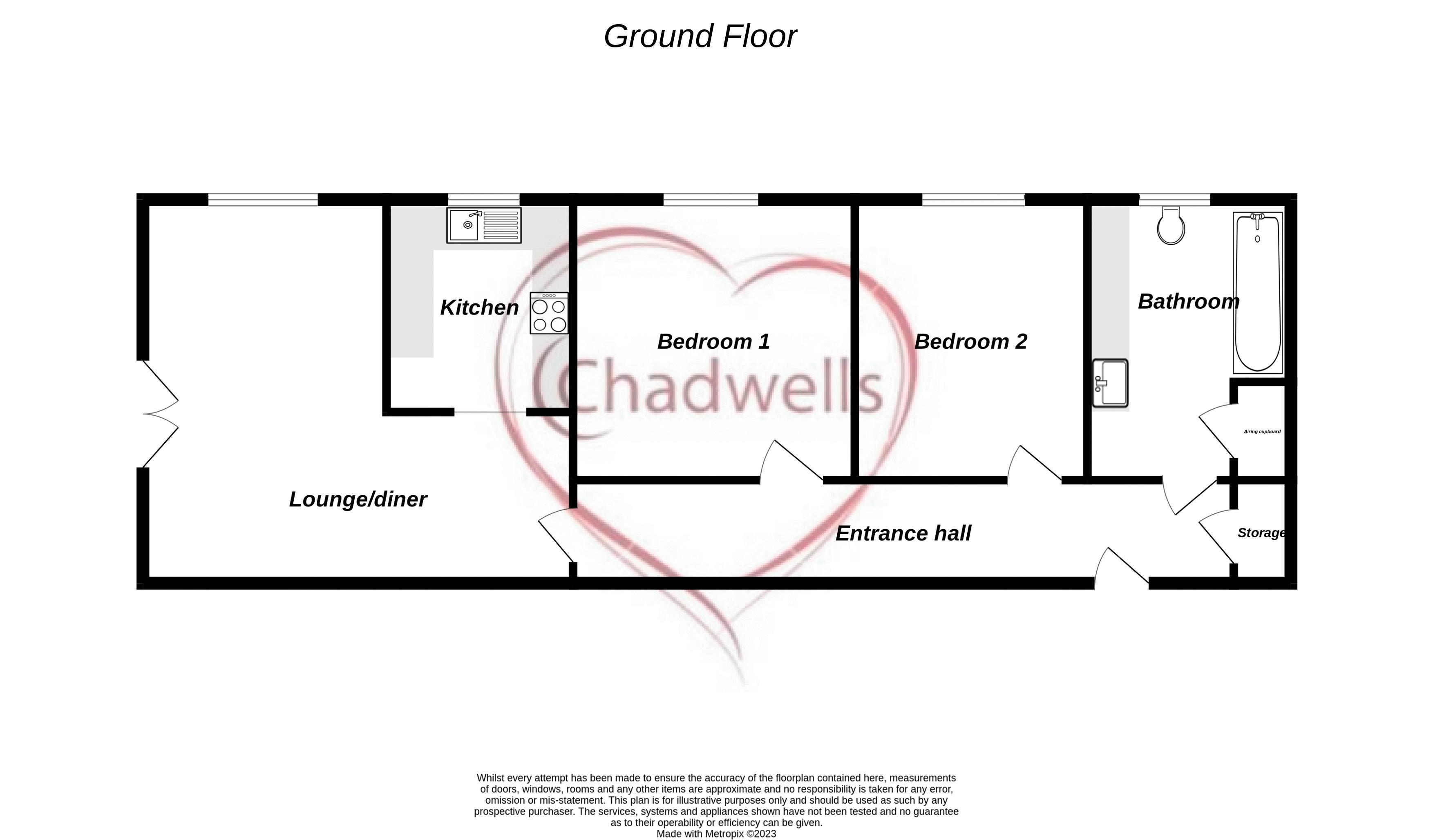 2 bed flat for sale in Trinity Road, Edwinstowe, NG21 - Property Floorplan