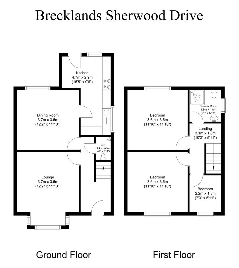 3 bed house to rent in Sherwood Drive, Ollerton, NG22 - Property Floorplan