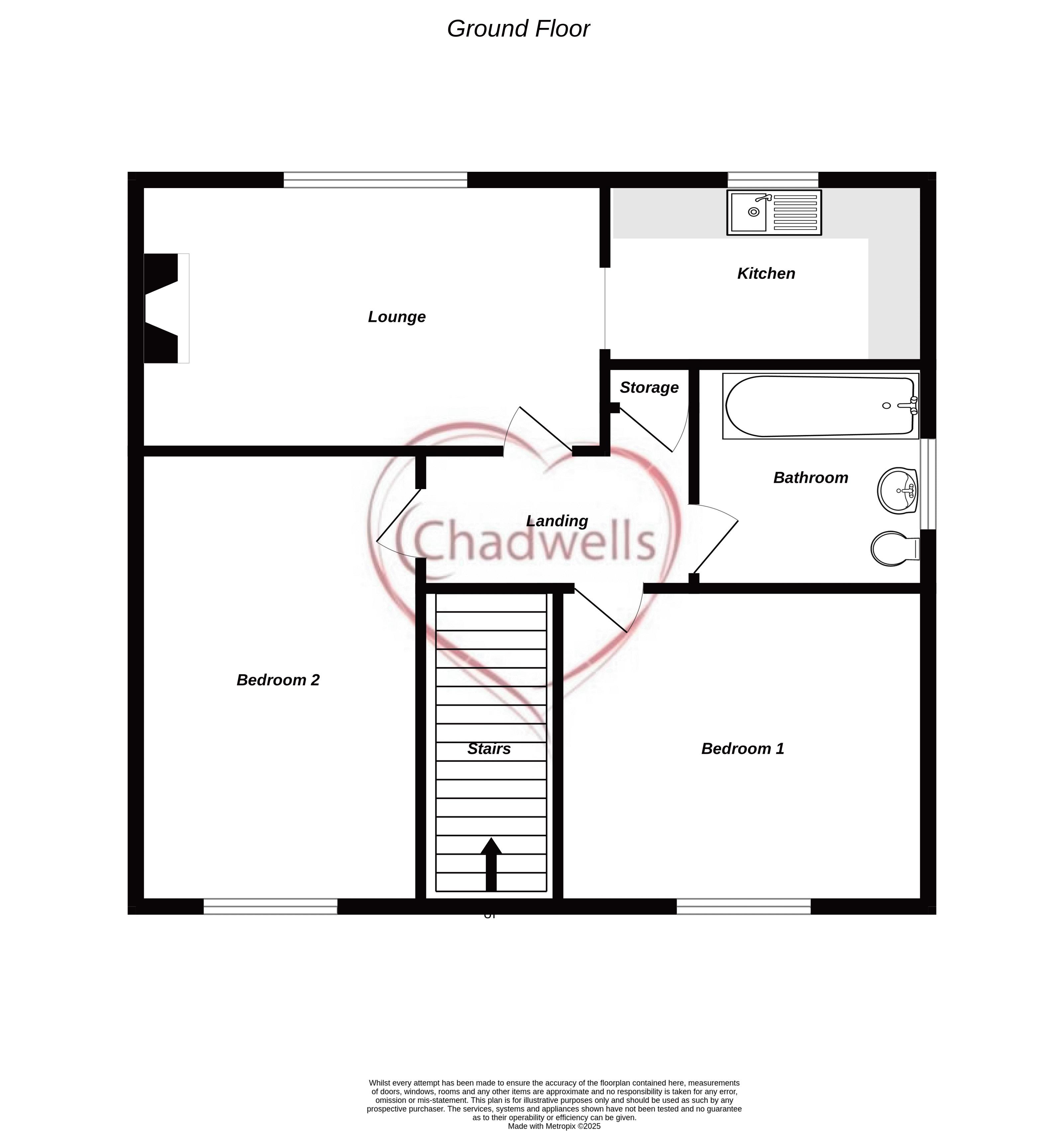 2 bed flat for sale in Church View, Ollerton, NG22 - Property Floorplan