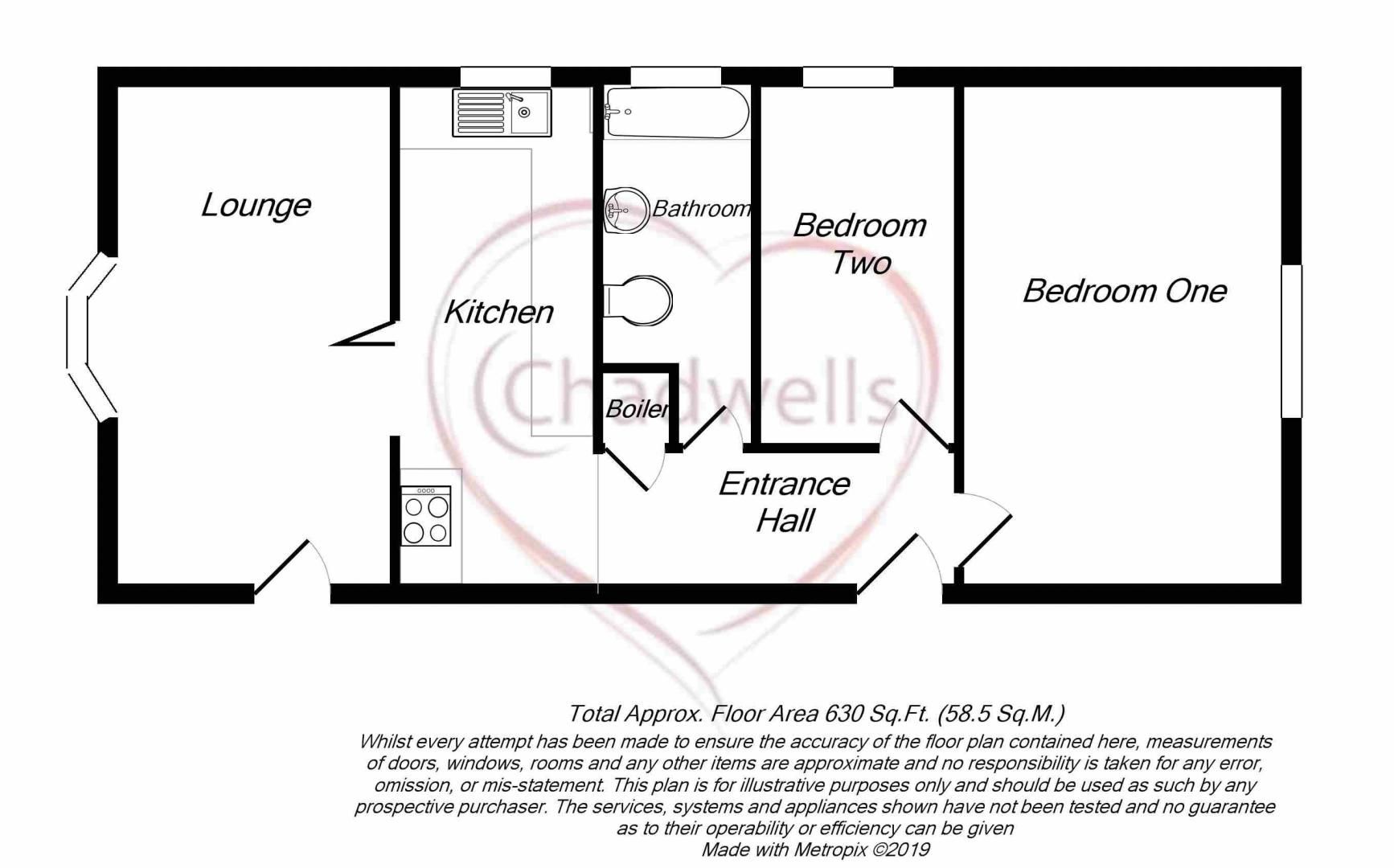 2 bed bungalow for sale in Leighton Park Mickledale Lane, Bilsthorpe, NG22 - Property Floorplan