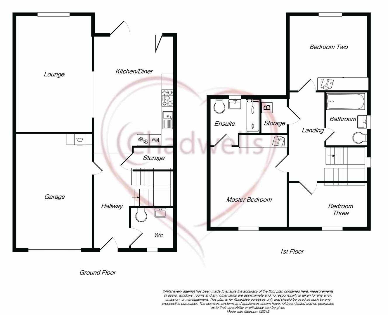 3 bed house for sale in Kingfisher Way, Ollerton, NG22 - Property Floorplan