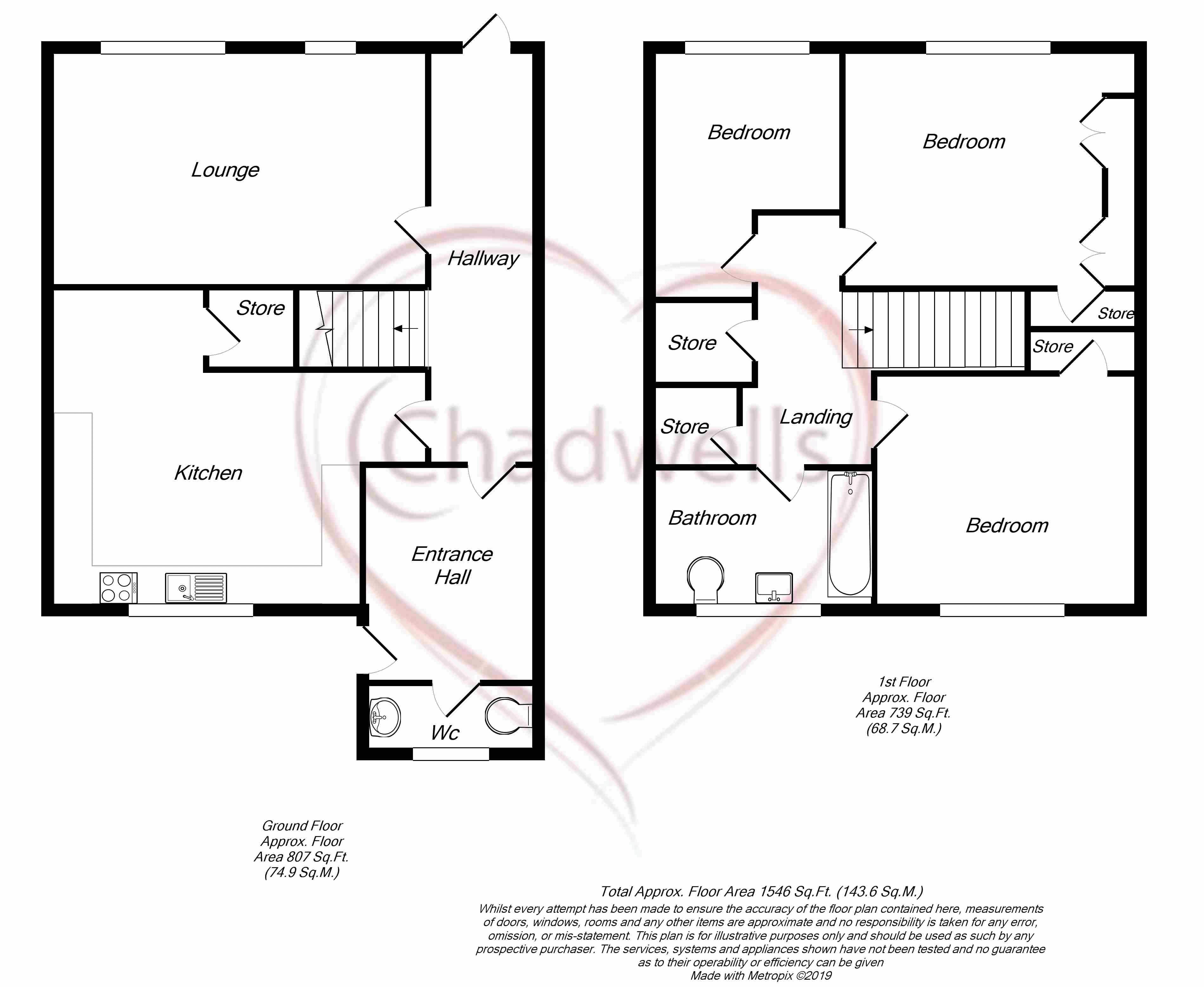3 bed house to rent in Hallam Road, Newark, NG22 - Property Floorplan