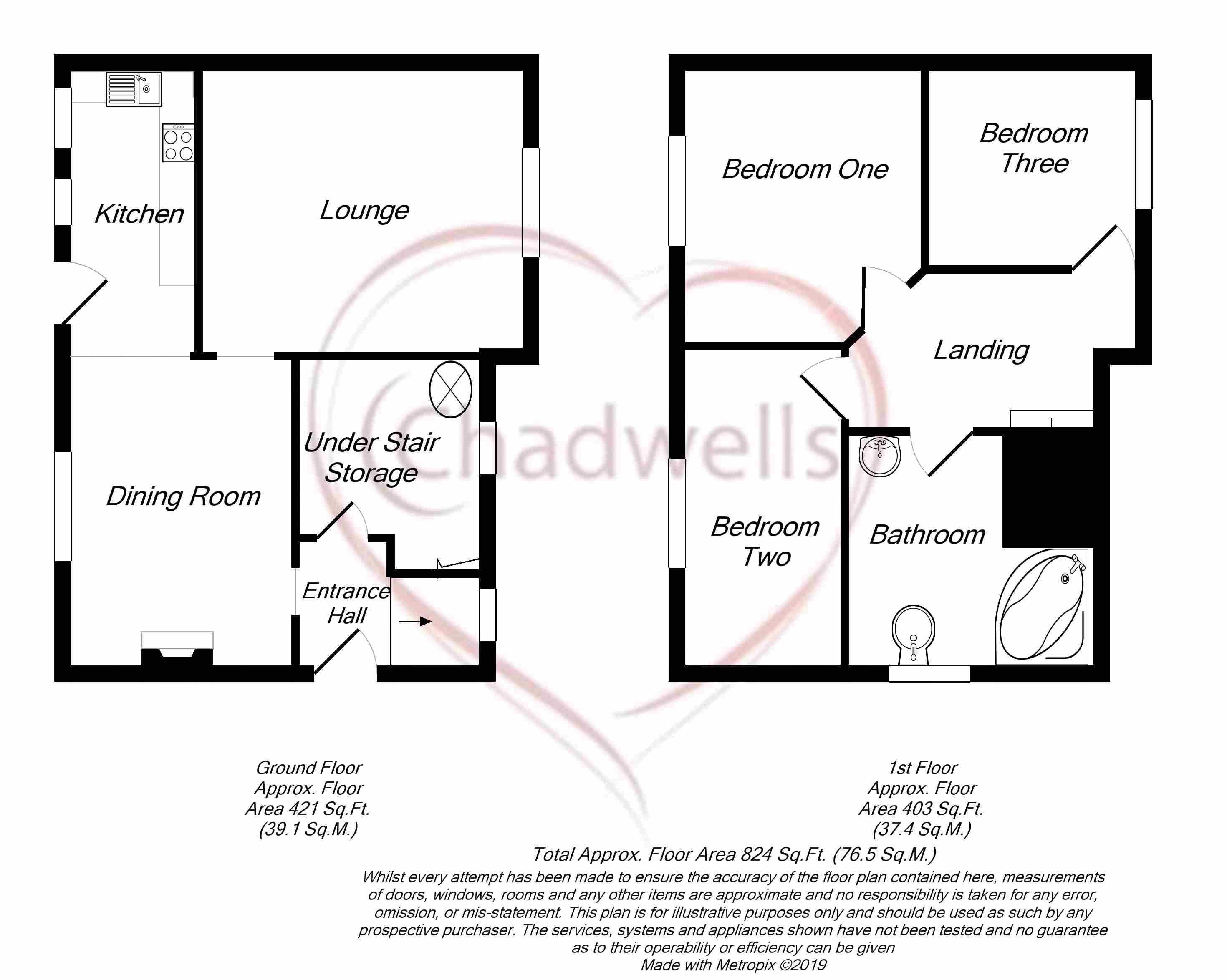 3 bed house to rent in Poplar Street, Ollerton, NG22 - Property Floorplan