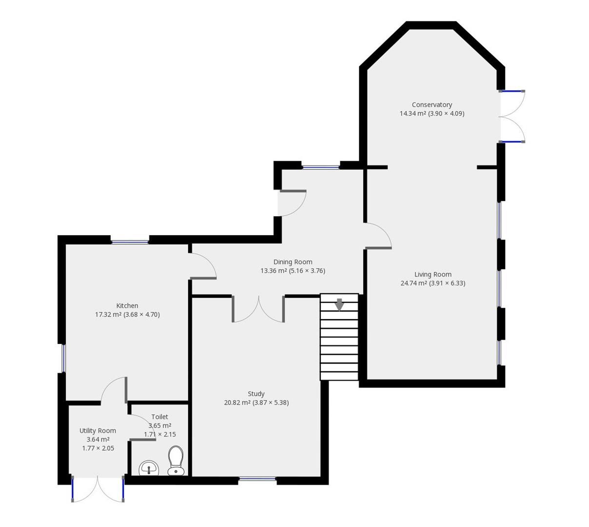 3 bed  for sale - Property Floorplan