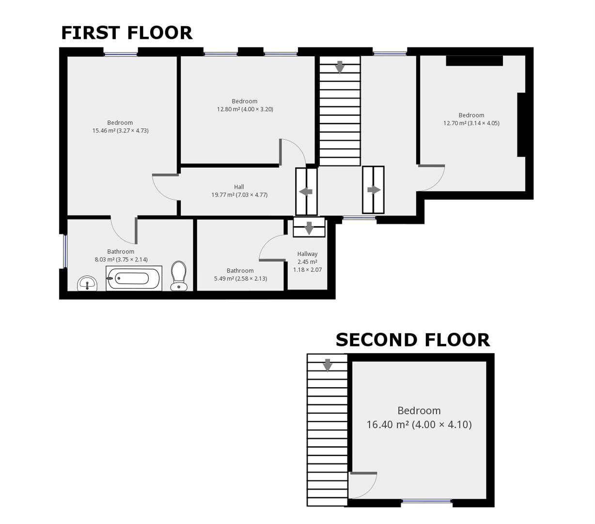 3 bed  for sale - Property Floorplan