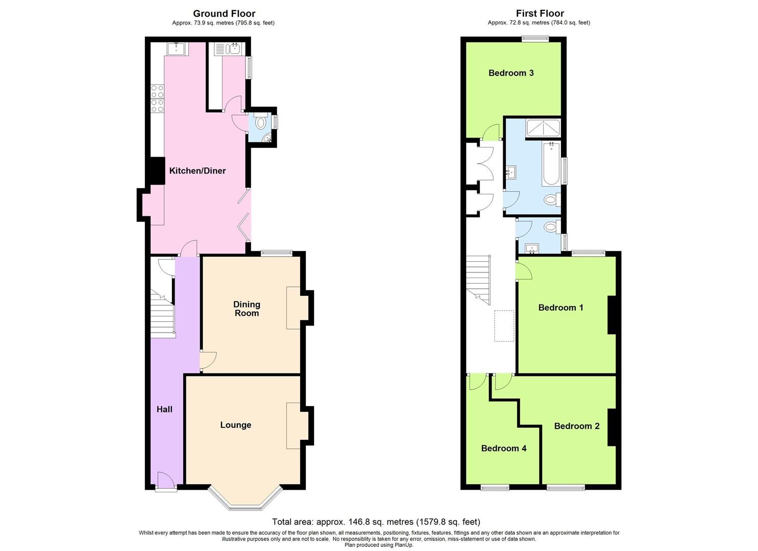 4 bed  for sale - Property Floorplan
