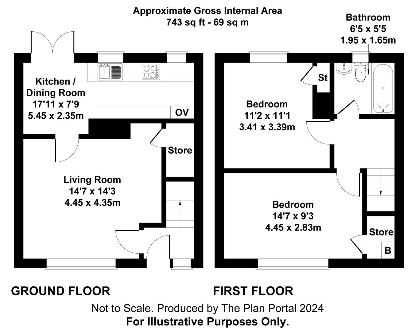 2 bed  for sale in Ilkeston - Property Floorplan