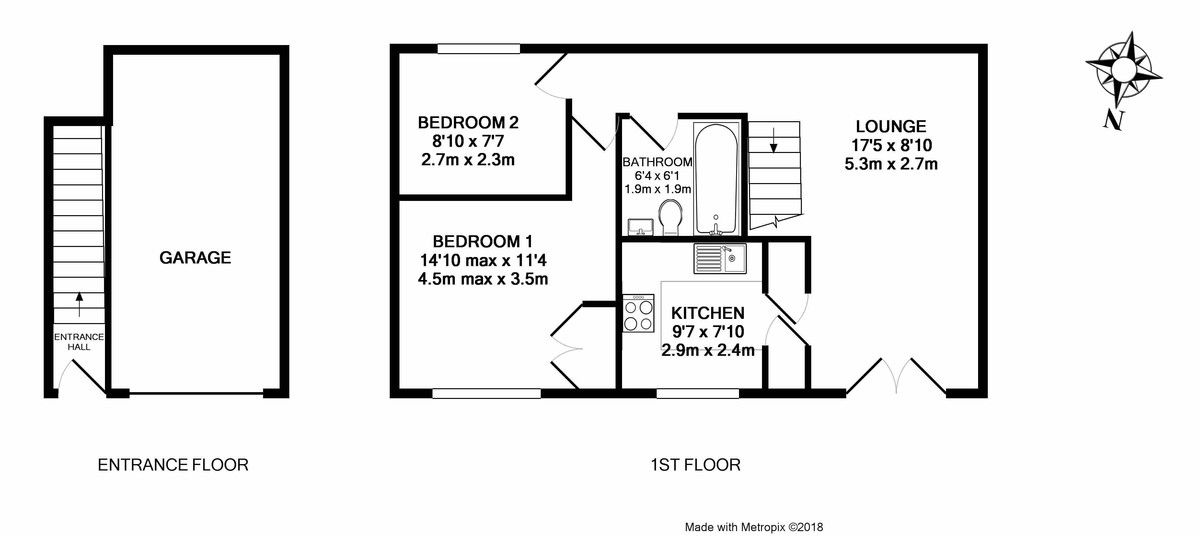 2 bed flat to rent in Gittisham Close, Barton Grange - Property Floorplan