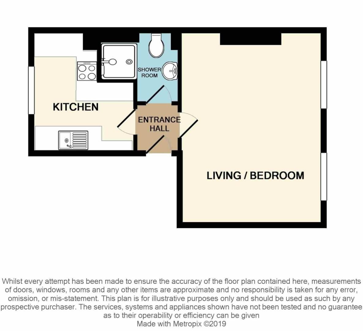 1 bed flat for sale in Portland Street, First Floor Flat - Property Floorplan