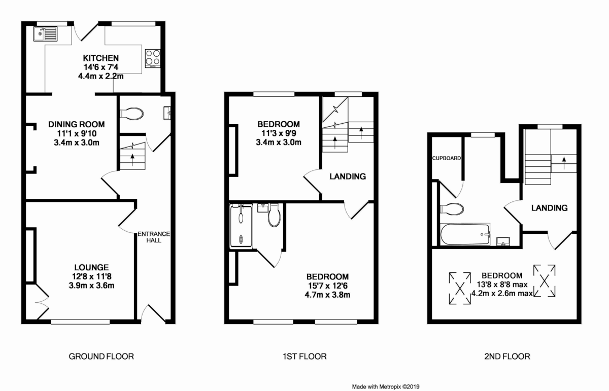 3 bed house to rent in Codrington Street - Property Floorplan
