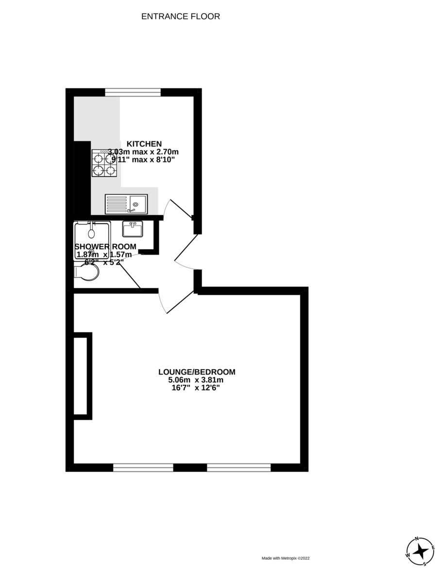 1 bed flat to rent in Heavitree Road, Exeter, Devon - Property Floorplan
