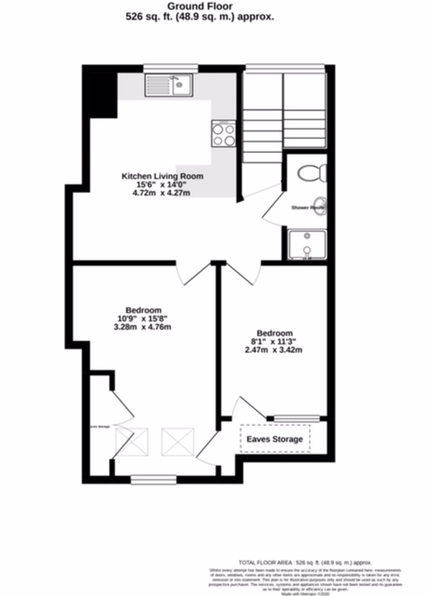 2 bed flat to rent in Northumberland Place, Teignmouth - Property Floorplan