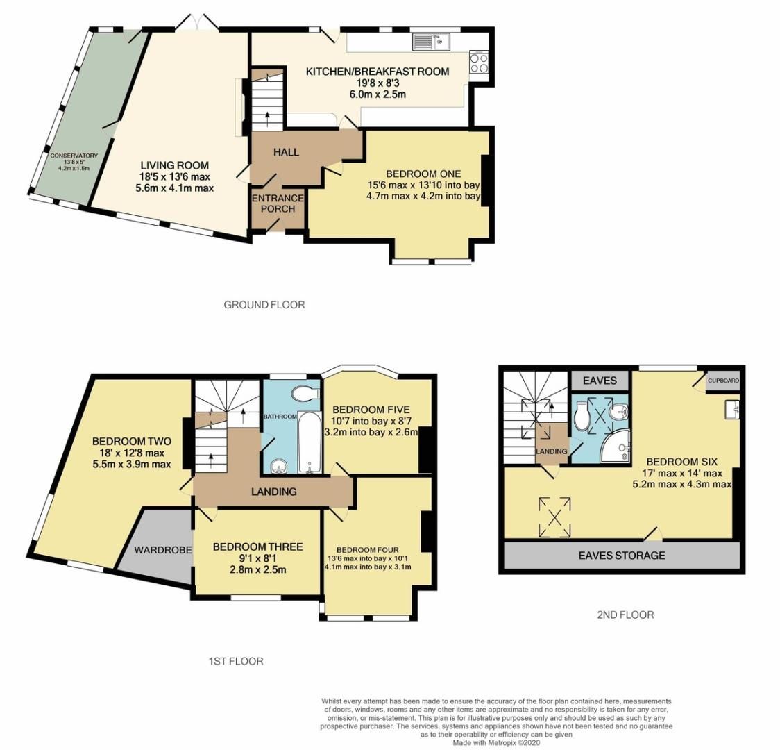 6 bed house for sale in Danes Road, Exeter - Property Floorplan