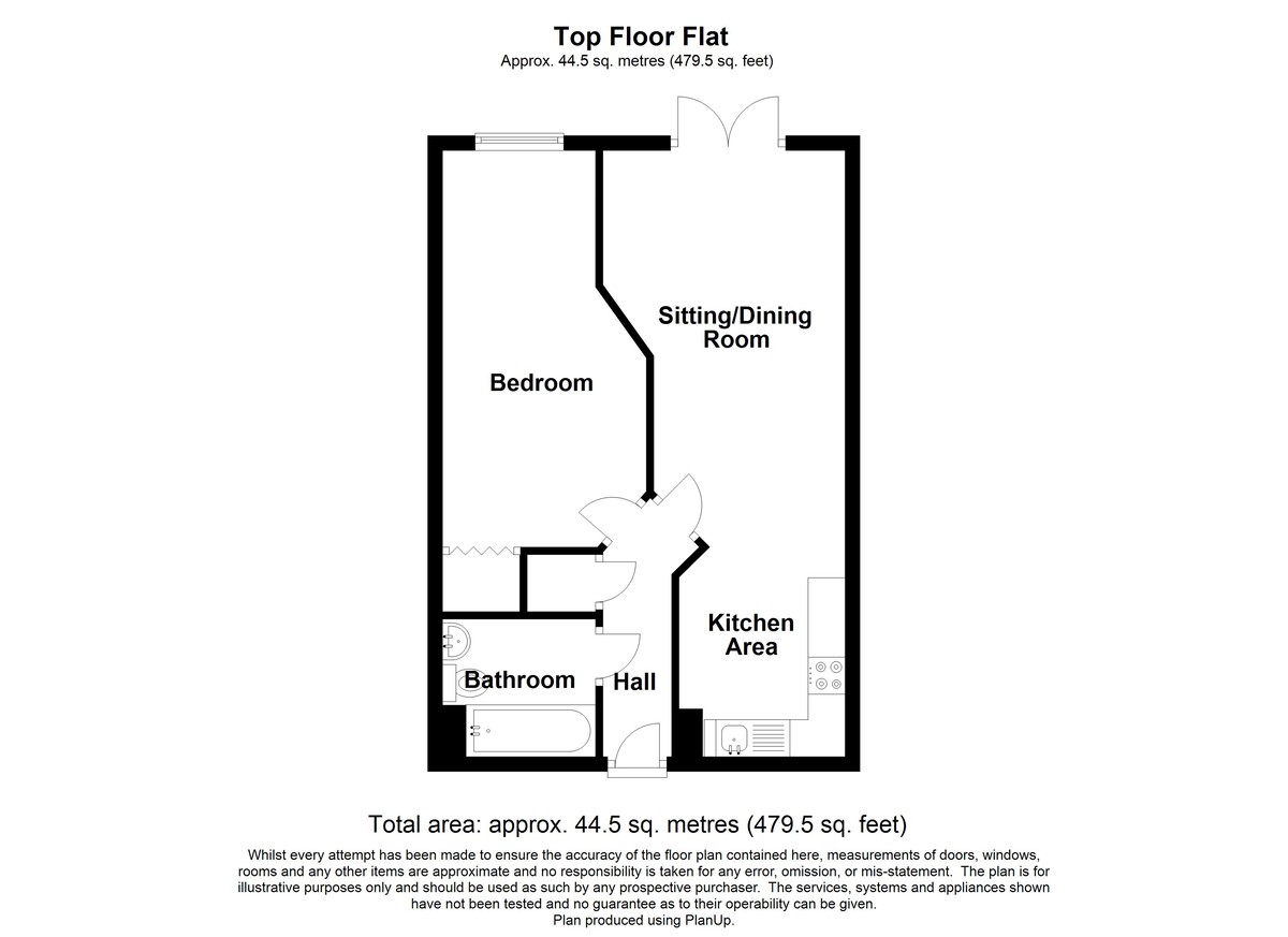 1 bed flat to rent - Property Floorplan