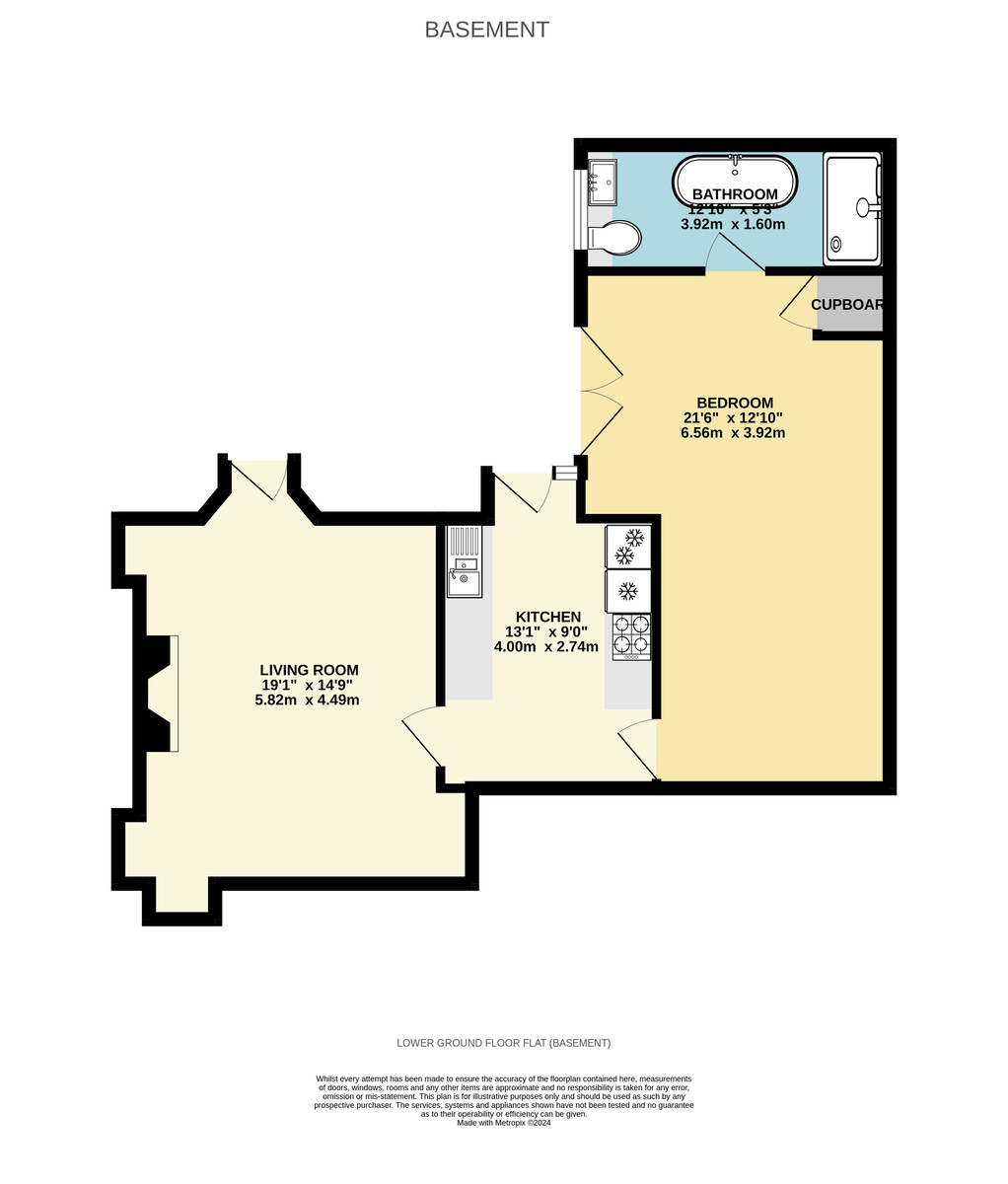 1 bed flat for sale in Pennsylvania Park - Property Floorplan