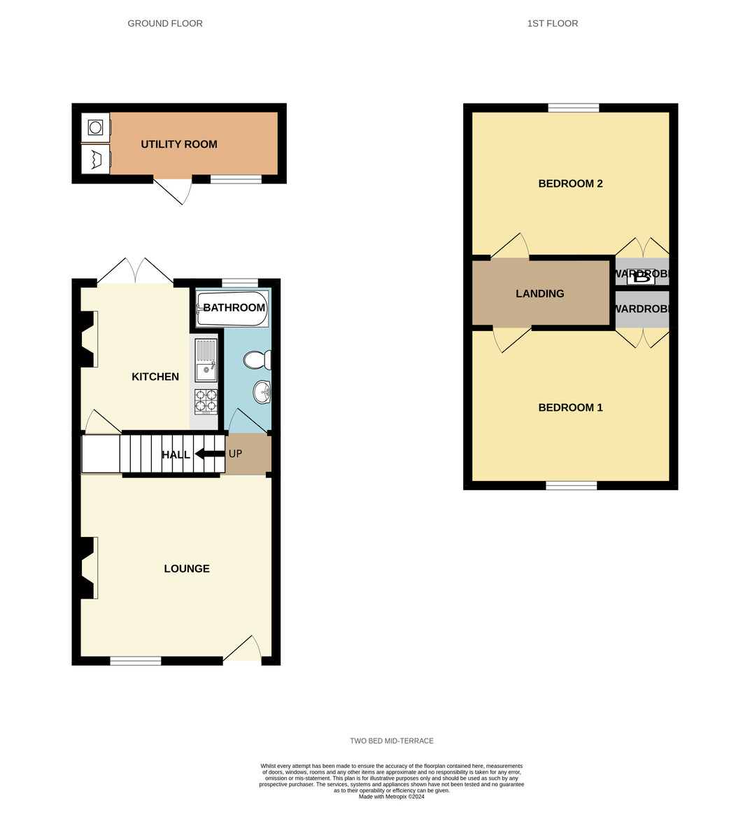 2 bed house for sale in 6 Rosewood Terrace - Property Floorplan