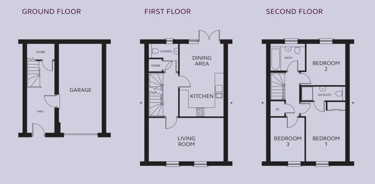 3 bed house for sale - Property Floorplan